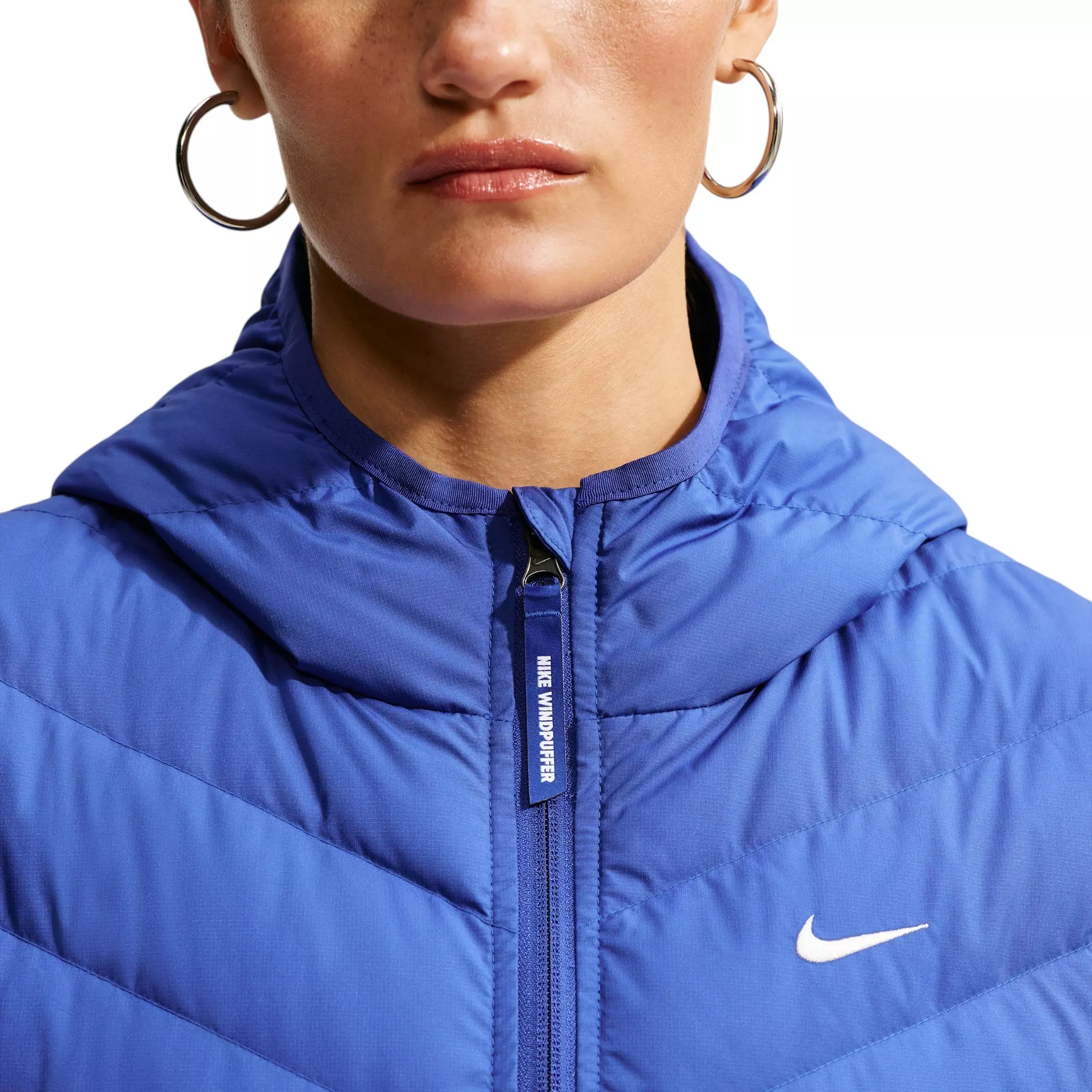 Nike Women's Sportswear Windpuffer Therma-FIT Hooded Down Jacket - Royal - ROYAL