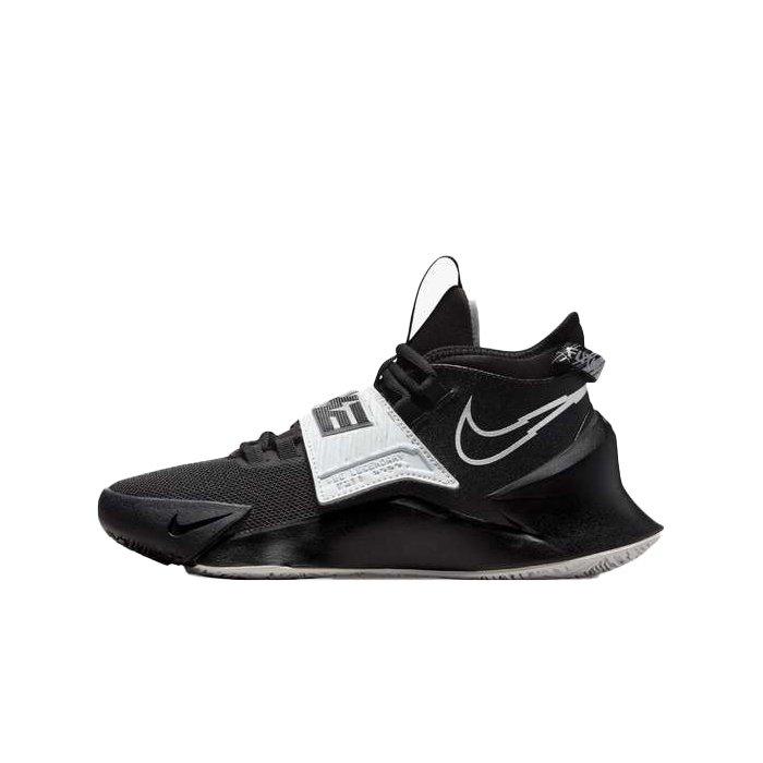 Nike Future Court 3 "Black/White" Grade School Boys' Basketball Shoe - BLACK Thumbnail View 2