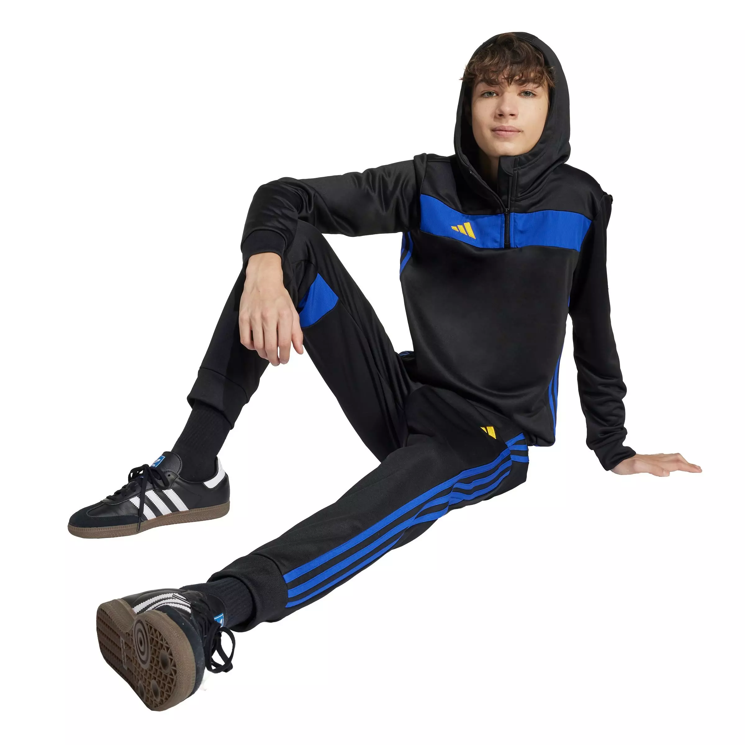 adidas Big Boys' Tiro 25 Essentials Sweat Hoodie - Black - BLACK