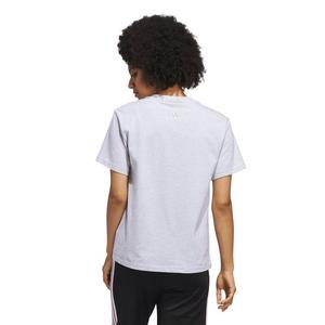 adidas Women's Bow on Linear Logo Graphic T-Shirt - Light Grey