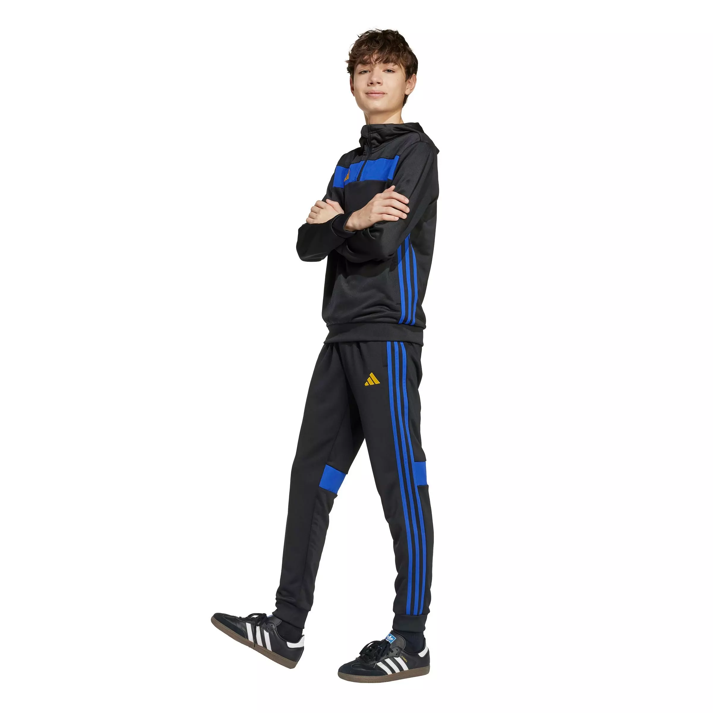 adidas Big Boys' Tiro 25 Essentials Sweat Tracksuit Bottom - Black - BLACK