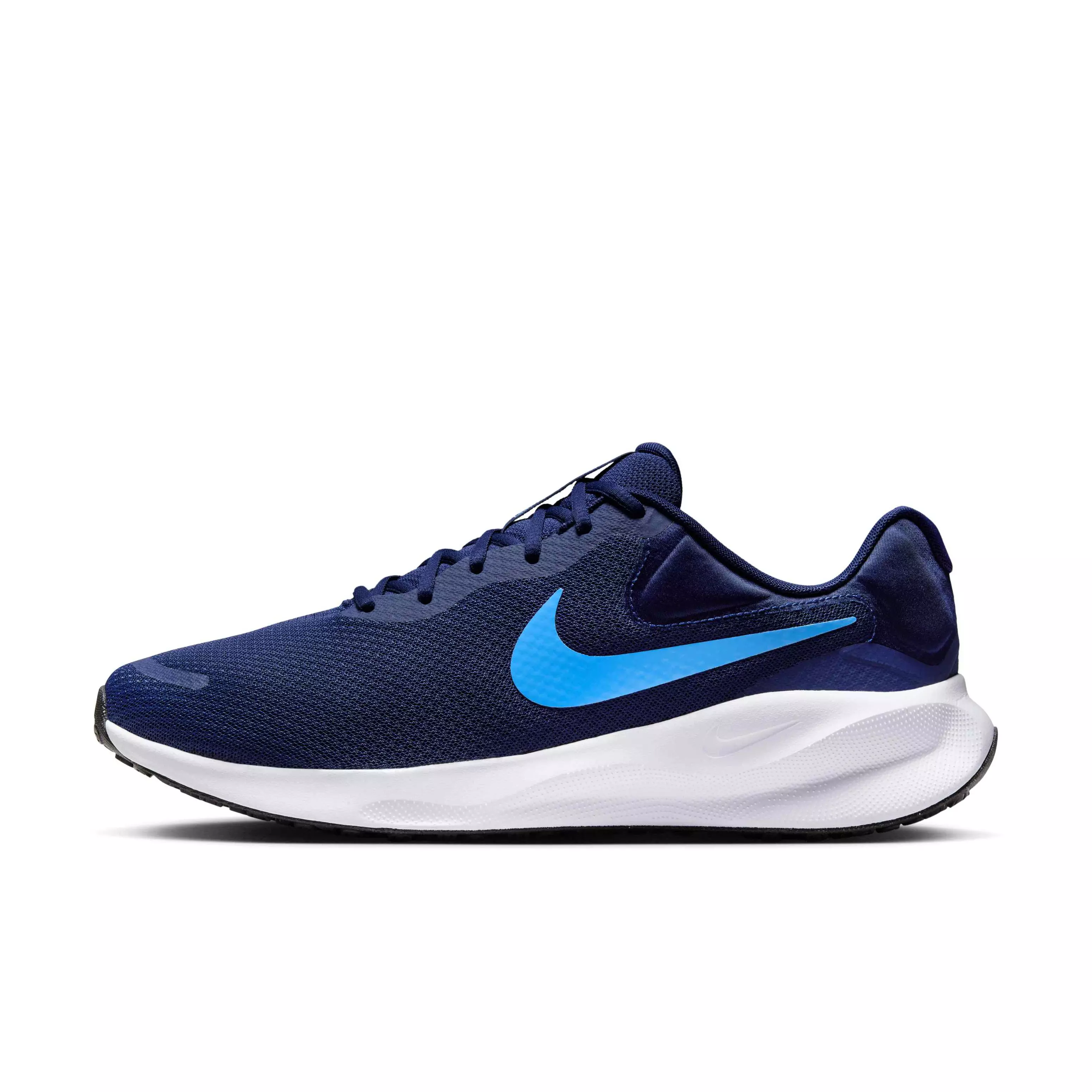 Nike Revolution 7 "Blue Void/White/Black/University Blue" Men's Wide Running Shoe - BLUE/WHITE/BLACK
