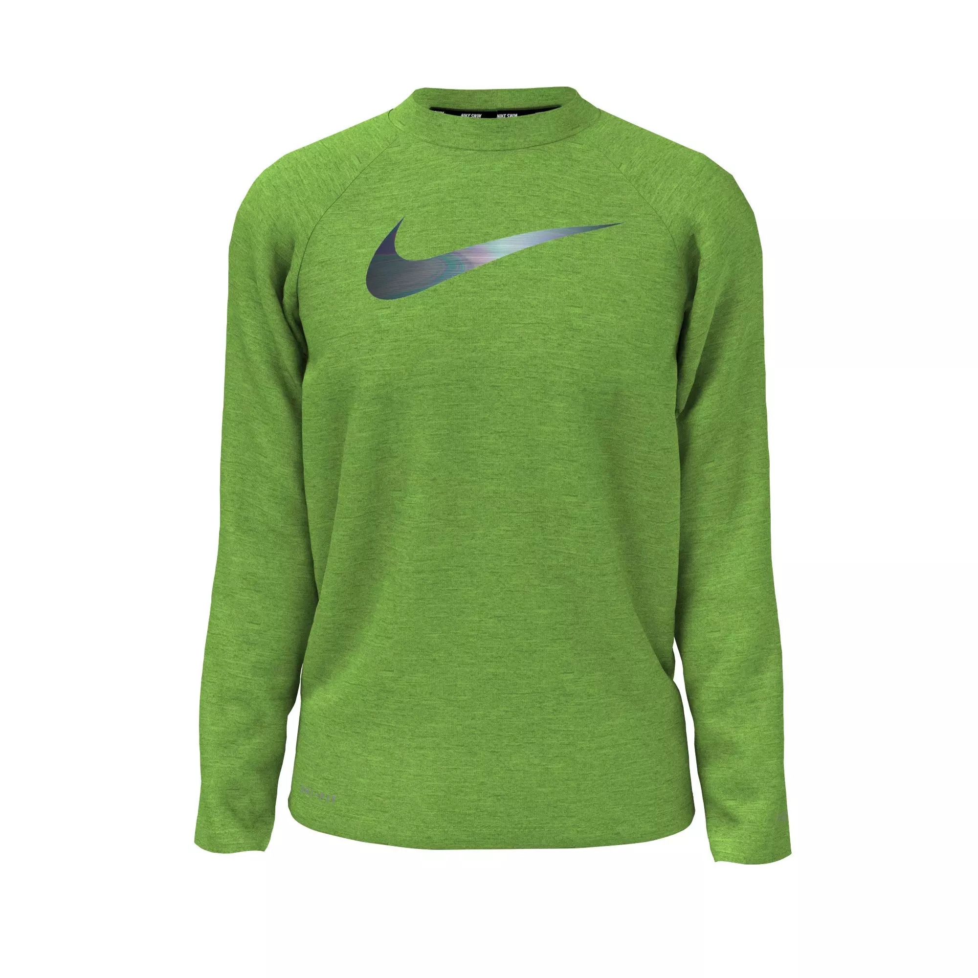 Nike Big Boys' Dri-FIT Long-Sleeve Swim Hydroguard Top-Green - GREEN