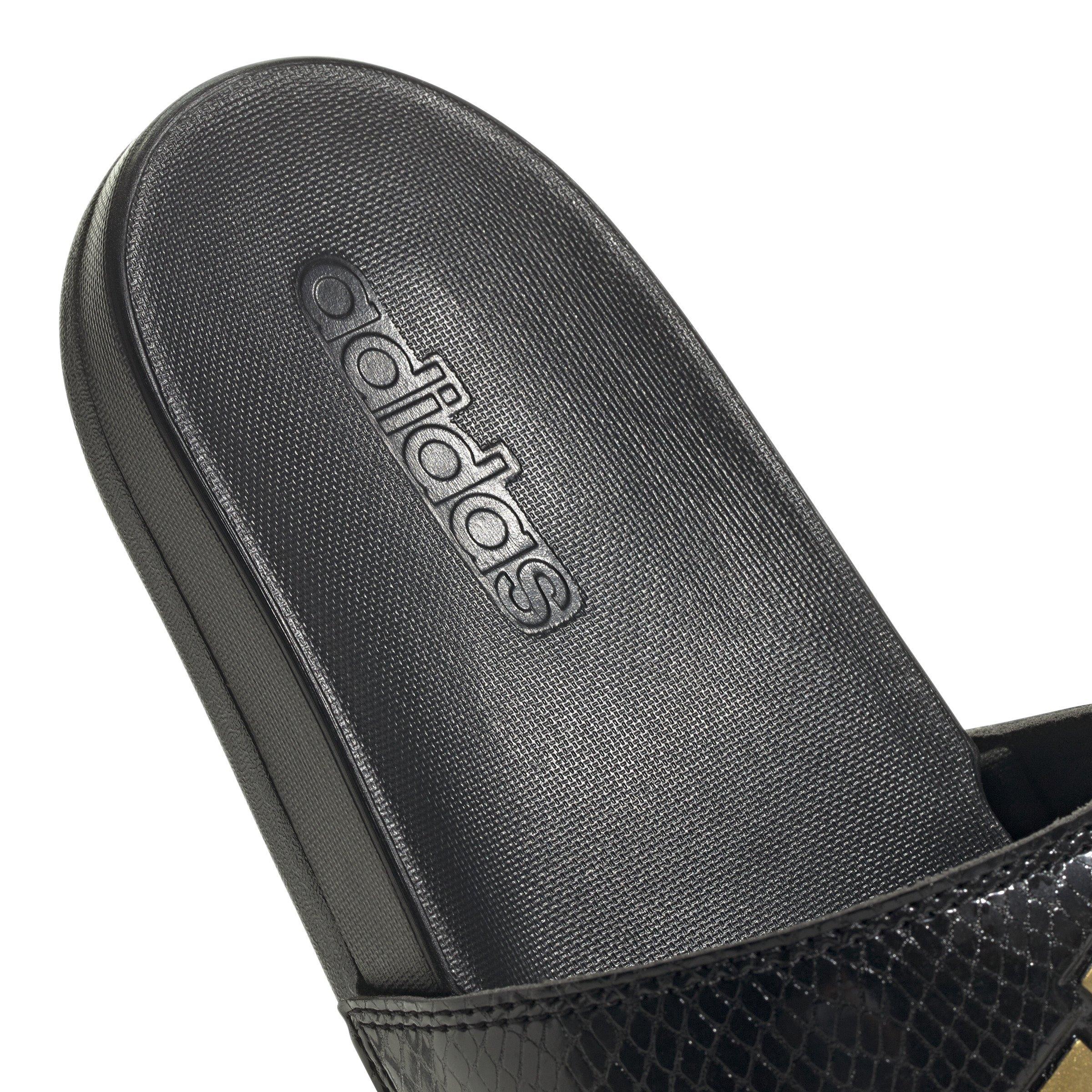 adidas Adilette Comfort "Core Black/Gold Metallic/Core Black" Women's Slide - BLACK Thumbnail View 8