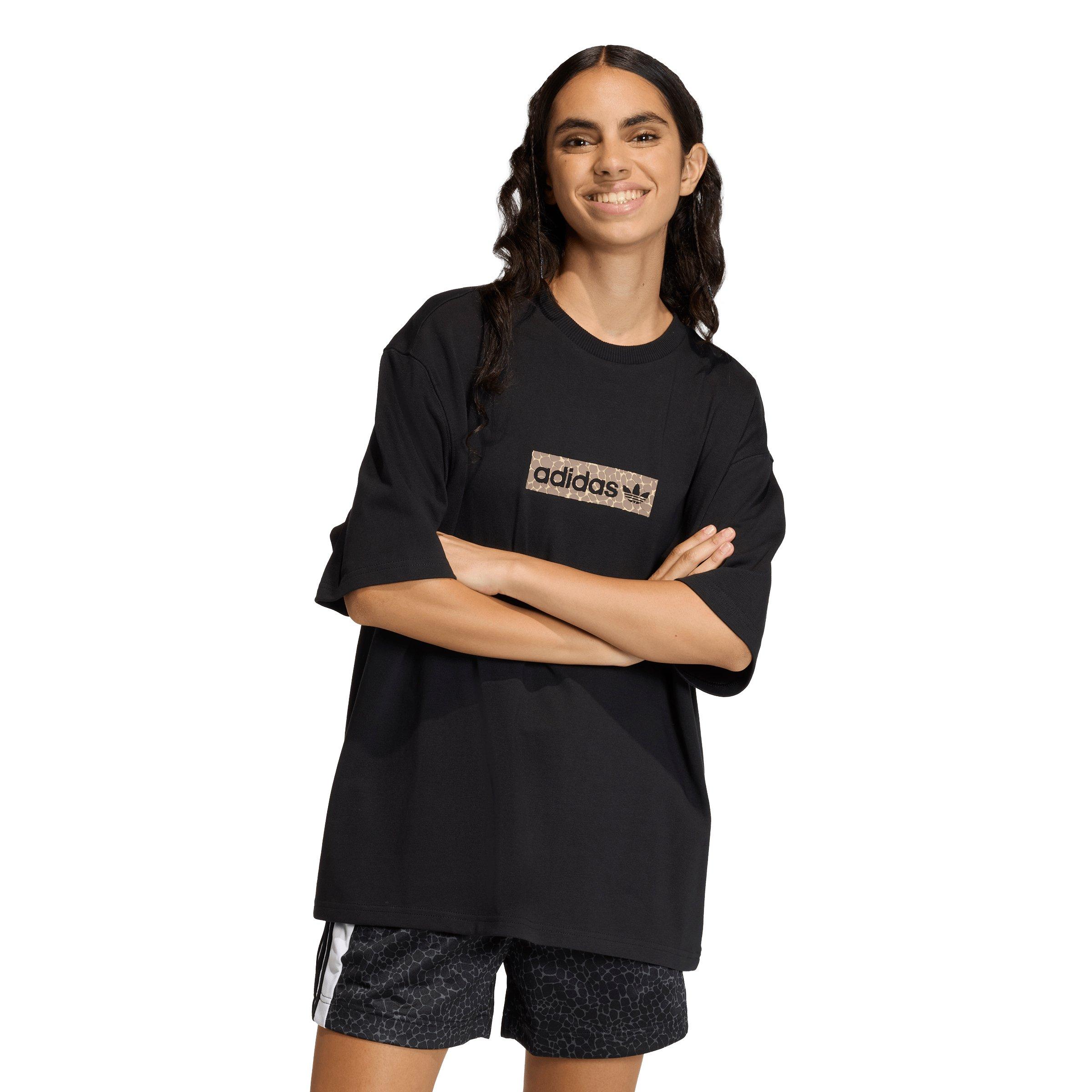 adidas Originals Women's AOP T-Shirt - Black - BLACK Thumbnail View 1