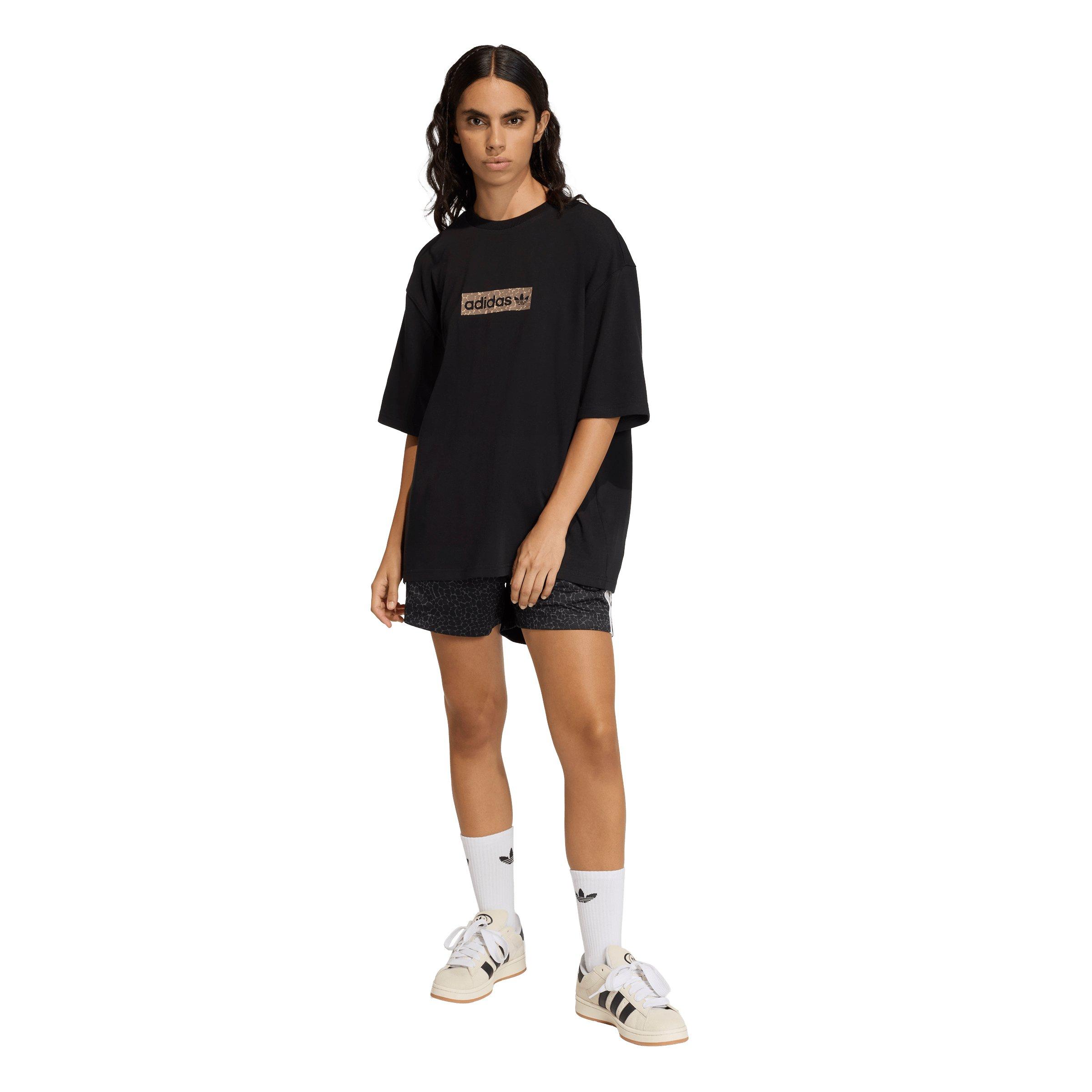 adidas Originals Women's AOP T-Shirt - Black - BLACK Thumbnail View 5