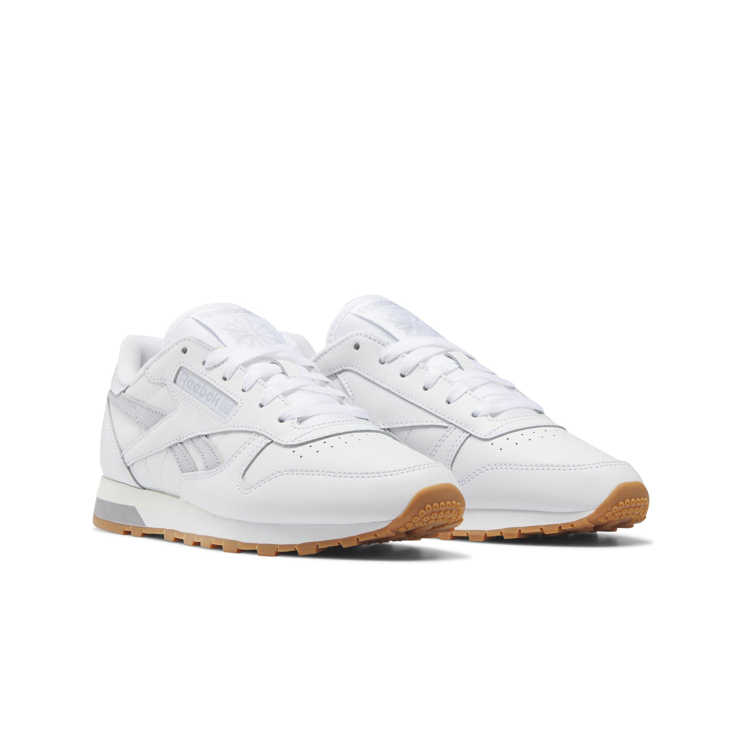 Reebok Classic Leather "Ftwr White/Grey/Gum" Women's Shoe - WHITE/GREY Thumbnail View 3