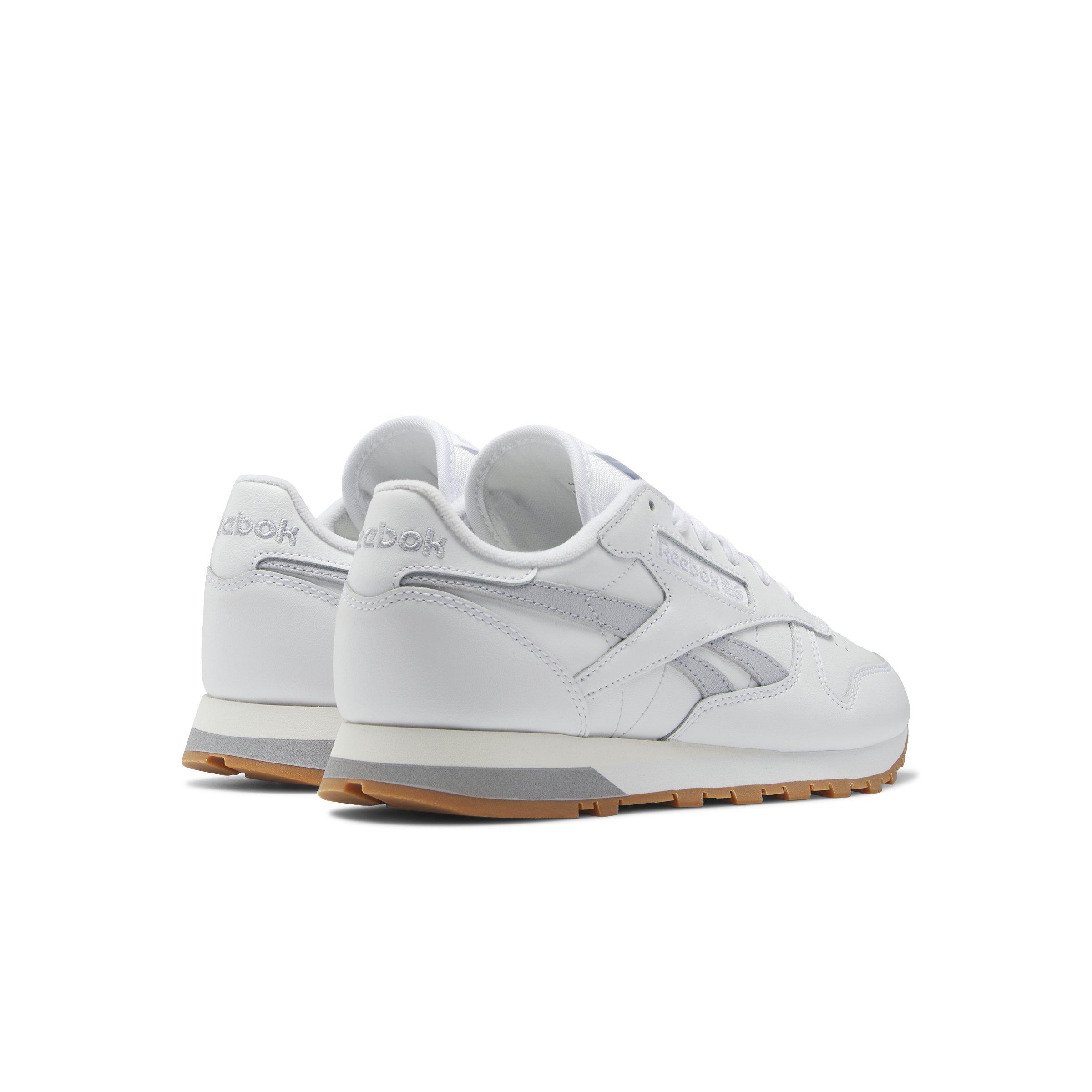 Reebok Classic Leather "Ftwr White/Grey/Gum" Women's Shoe - WHITE/GREY Thumbnail View 4