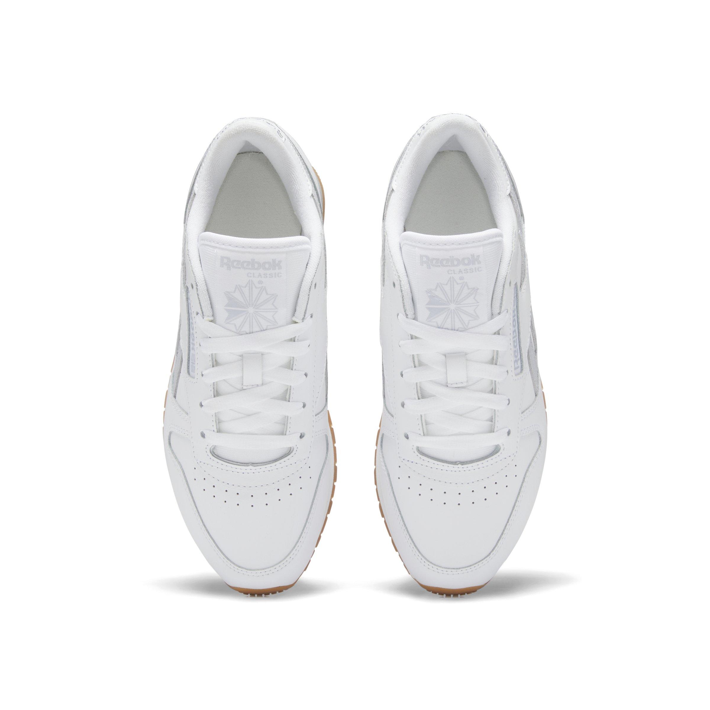 Reebok Classic Leather "Ftwr White/Grey/Gum" Women's Shoe - WHITE/GREY Thumbnail View 5