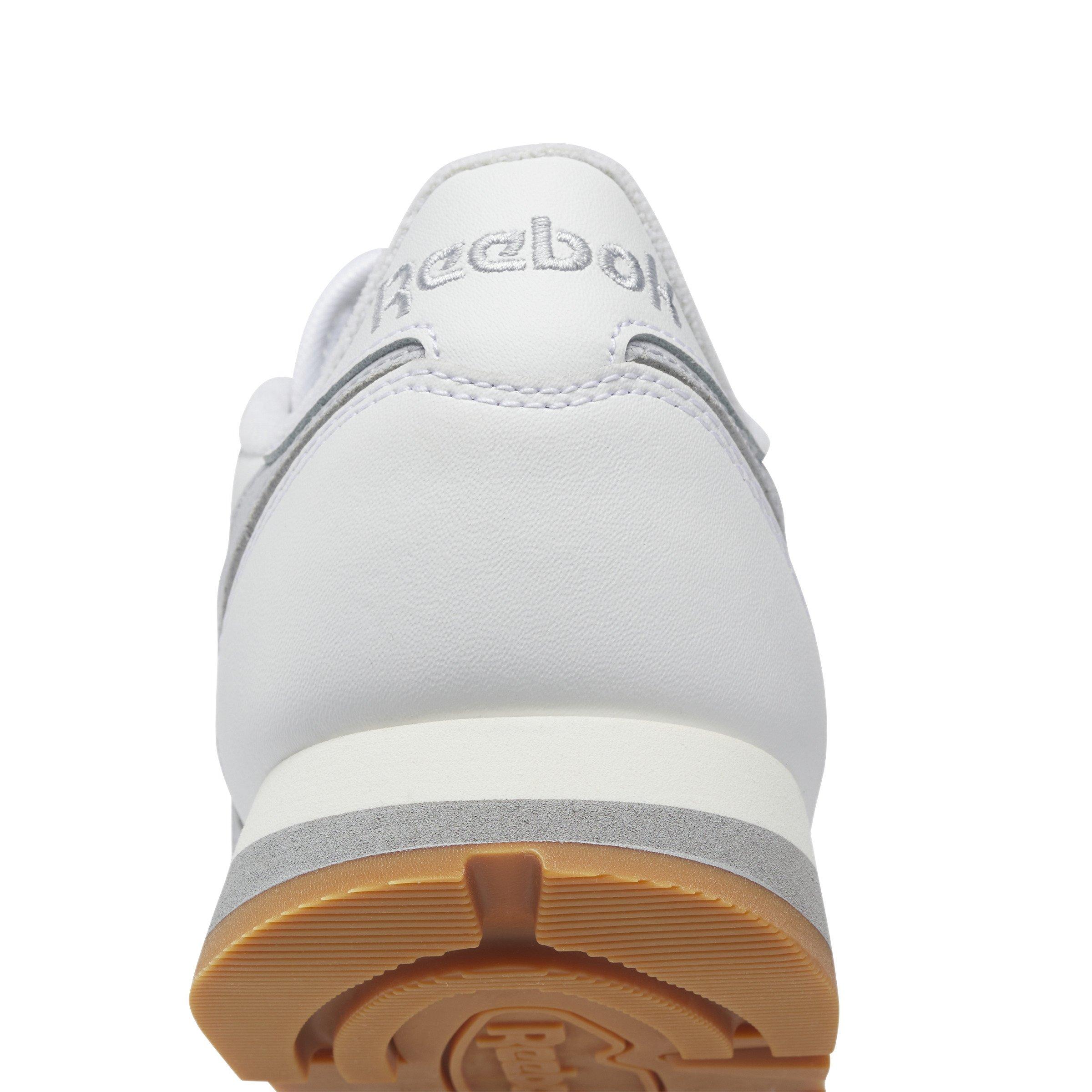 Reebok Classic Leather "Ftwr White/Grey/Gum" Women's Shoe - WHITE/GREY Thumbnail View 8
