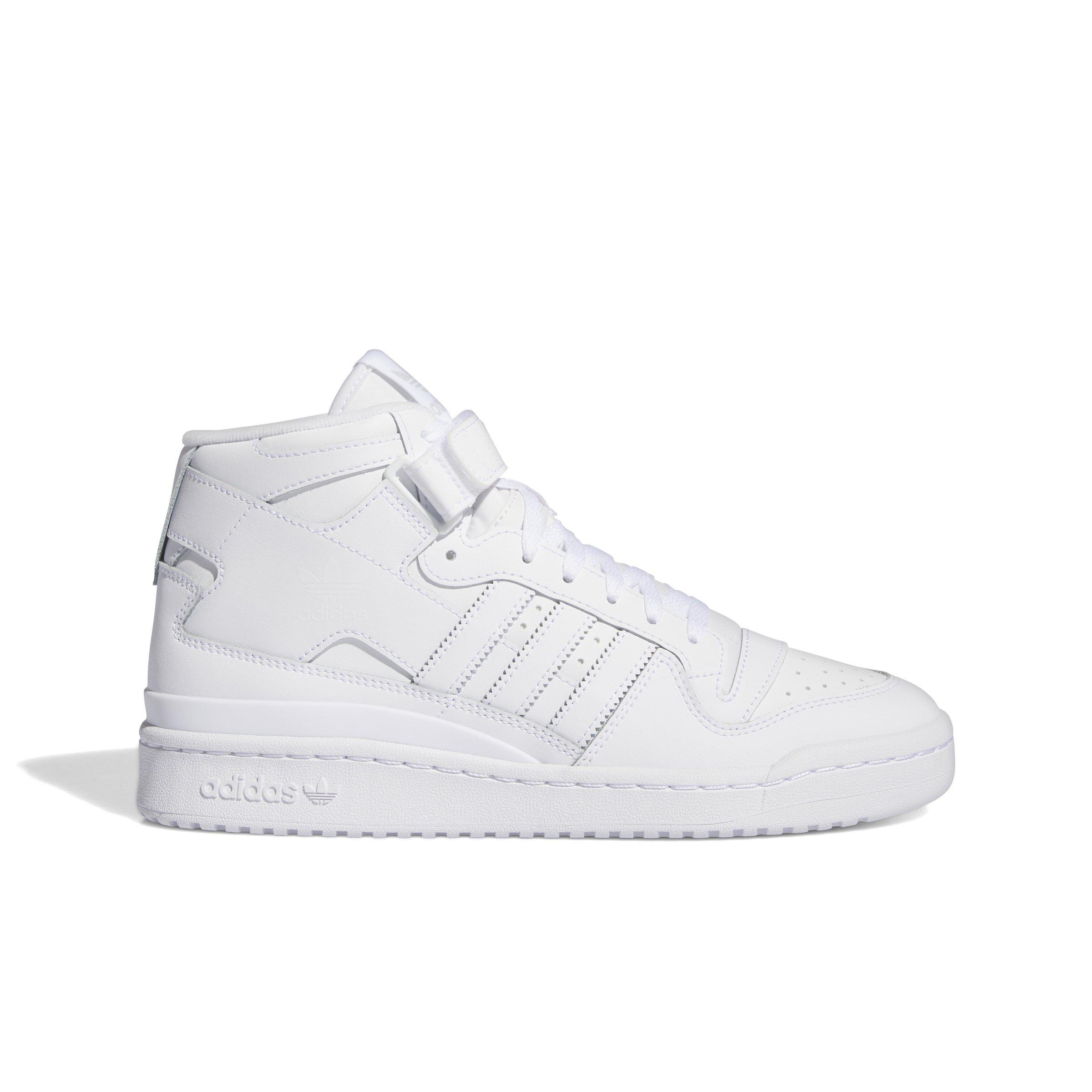 adidas Forum Mid "Ftwr White/Crystal White/Ftwr White" Men's Shoe - WHITE/WHITE/WHITE Thumbnail View 1