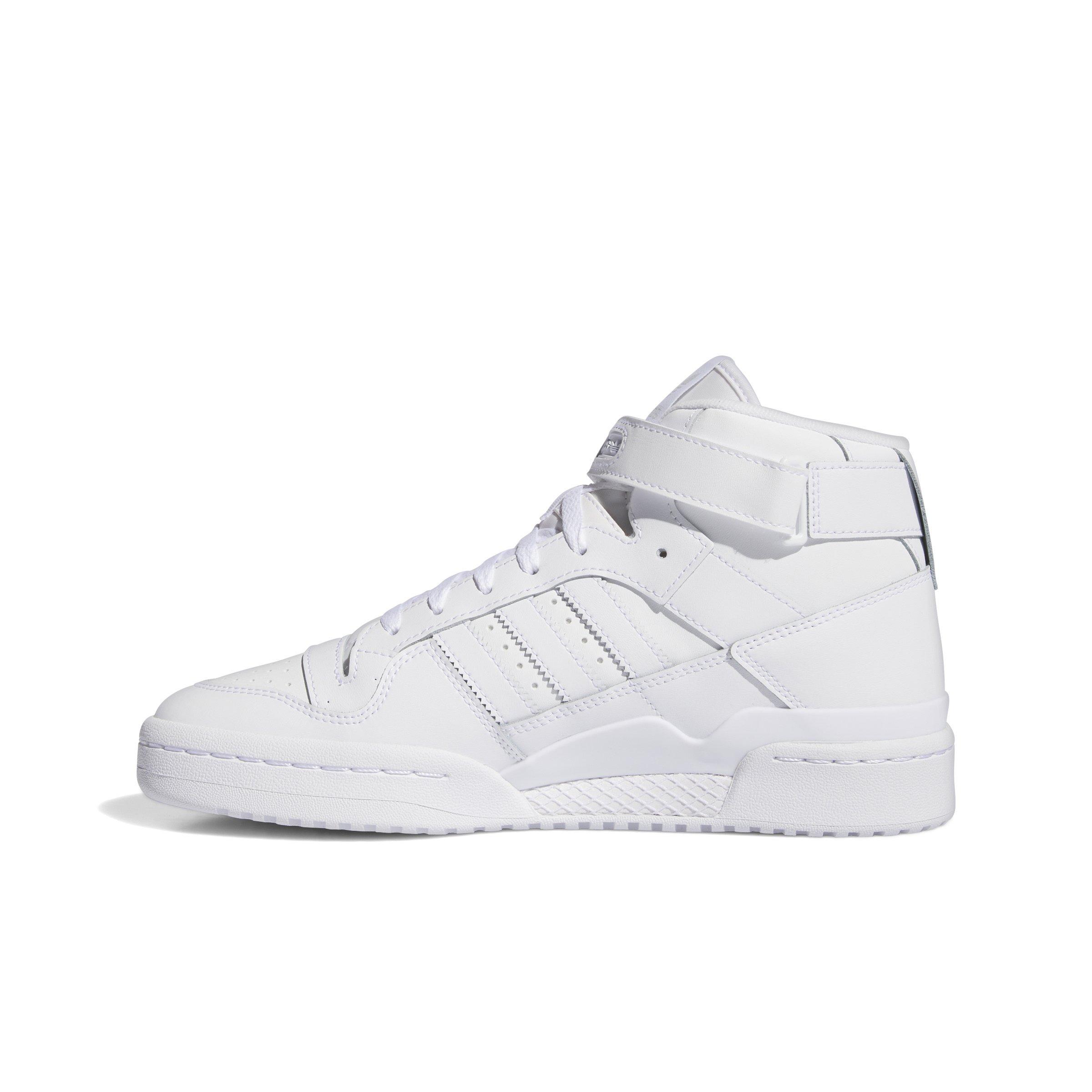 adidas Forum Mid "Ftwr White/Crystal White/Ftwr White" Men's Shoe - WHITE/WHITE/WHITE Thumbnail View 2