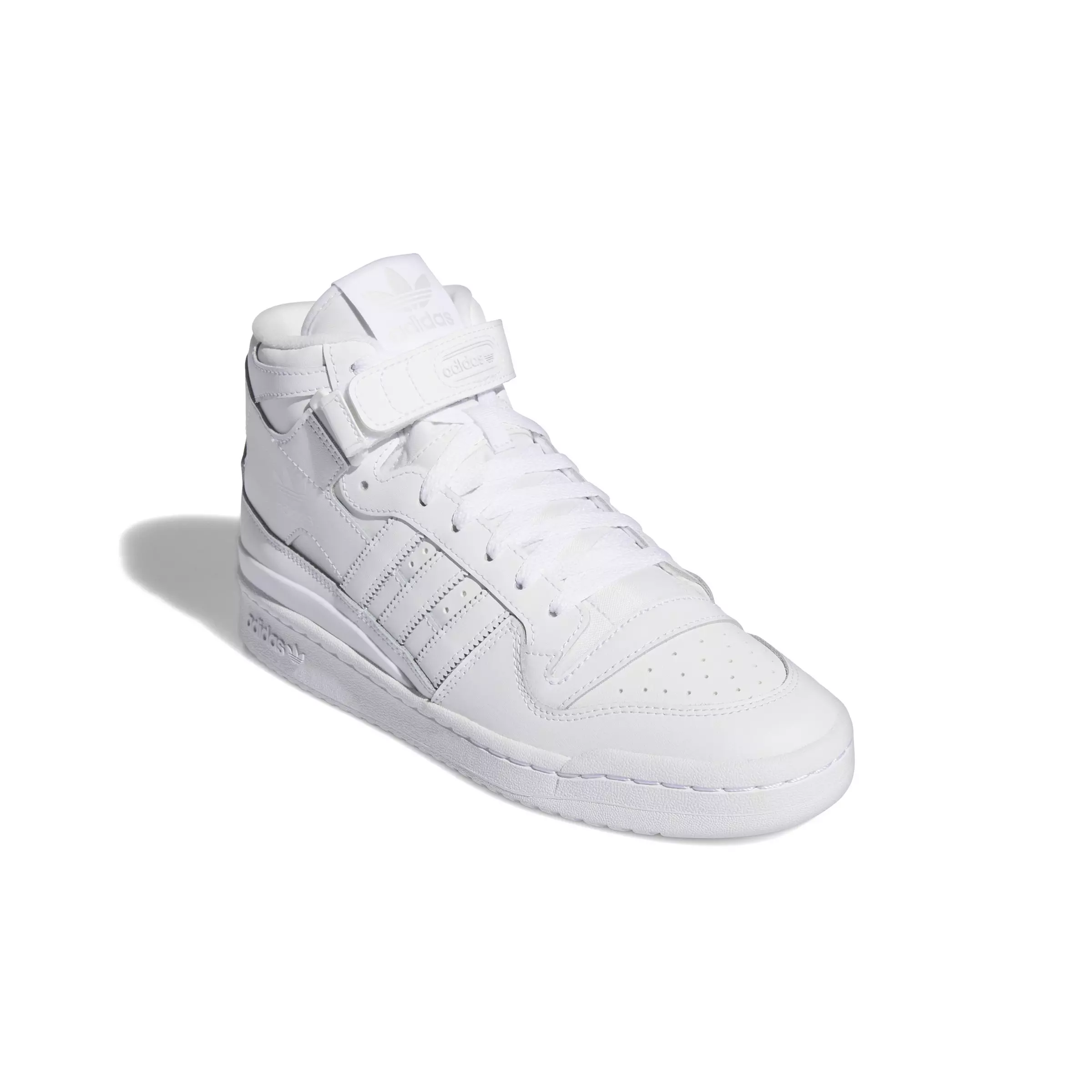 adidas Forum Mid "Ftwr White/Crystal White/Ftwr White" Men's Shoe - WHITE/WHITE/WHITE