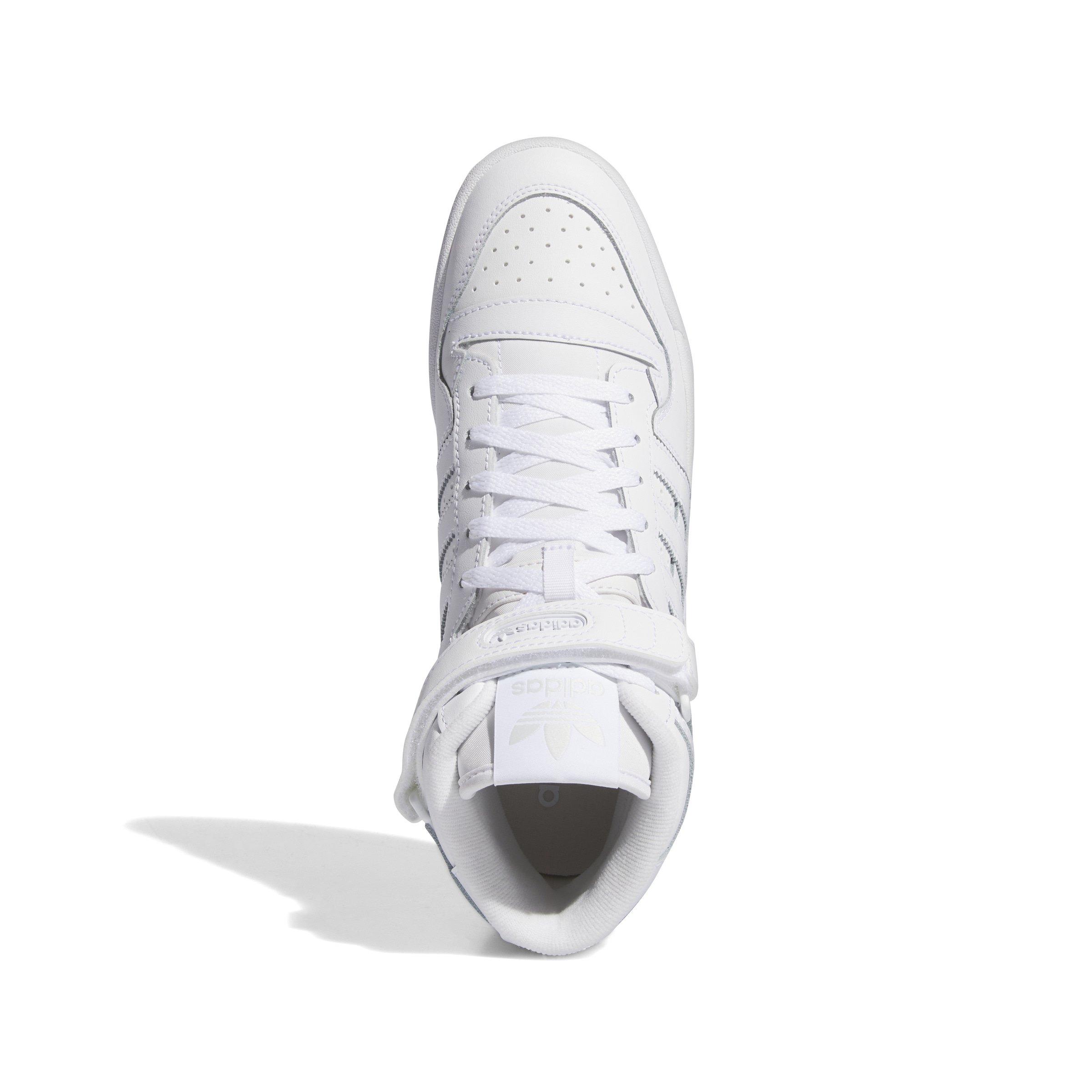 adidas Forum Mid "Ftwr White/Crystal White/Ftwr White" Men's Shoe - WHITE/WHITE/WHITE Thumbnail View 5