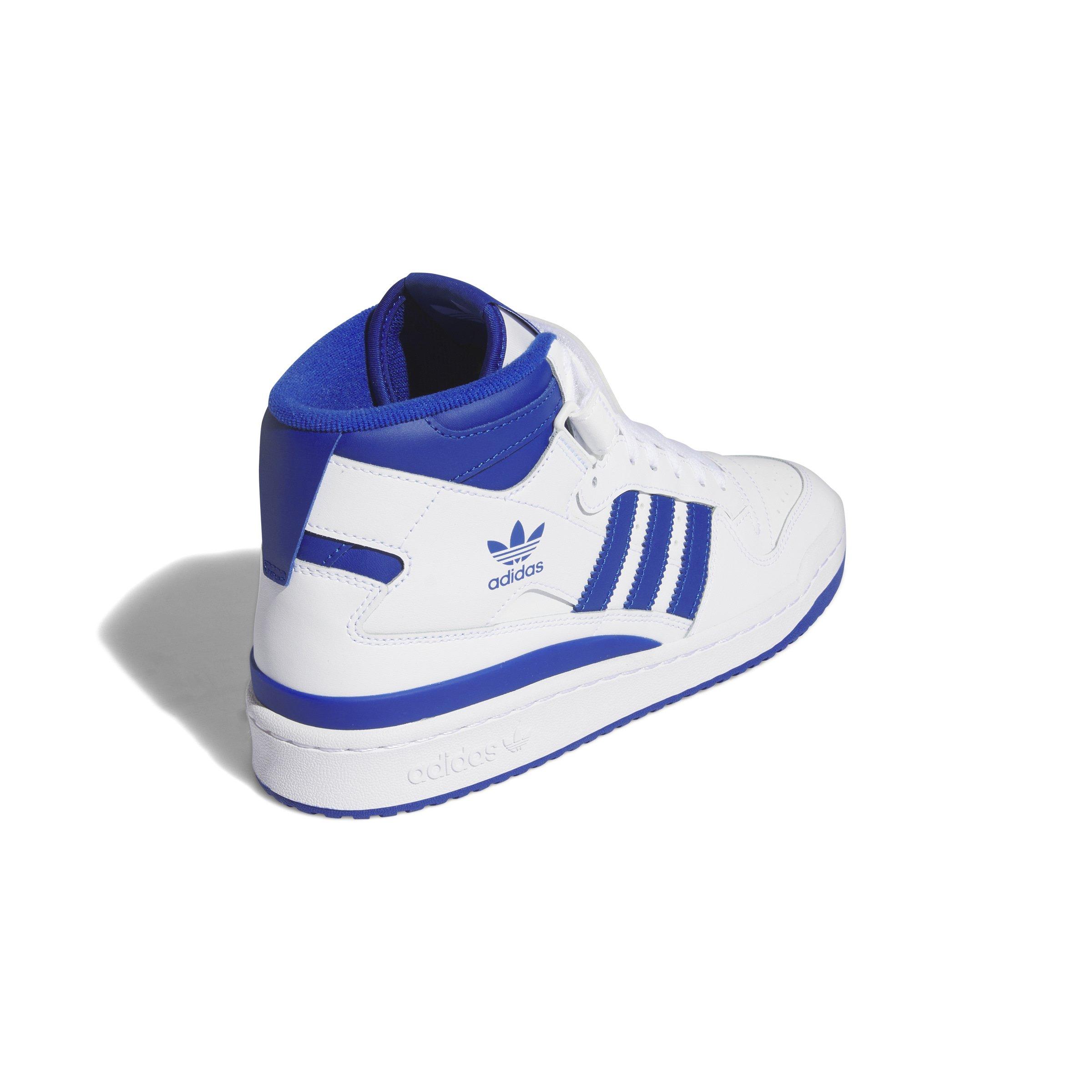 adidas Forum Mid "Ftwr White/Team Royal Blue/Ftwr White" Men's Shoe - WHITE/ROYAL/WHITE Thumbnail View 4