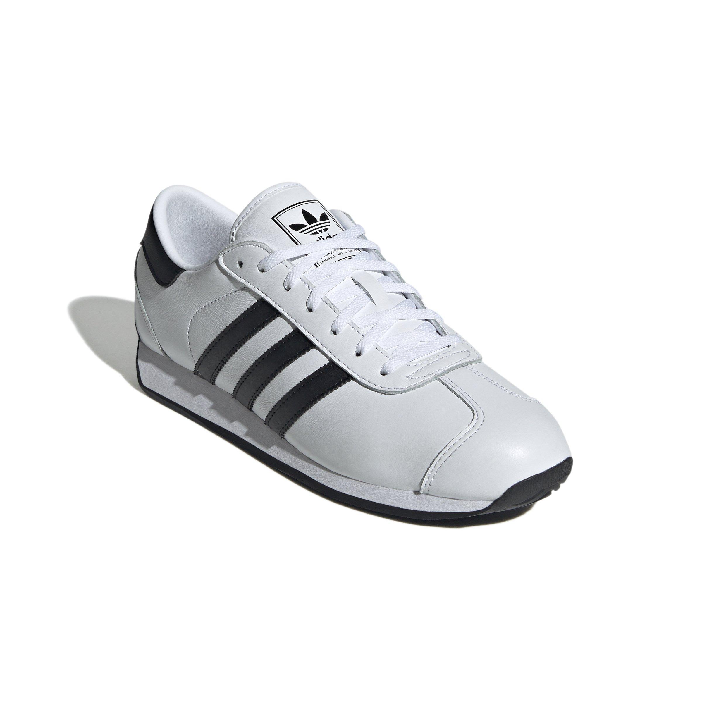 adidas Originals Country II "Ftwr White/Core Black/Ftwr White" Men's Shoe - WHITE/BLACK/WHITE Thumbnail View 3