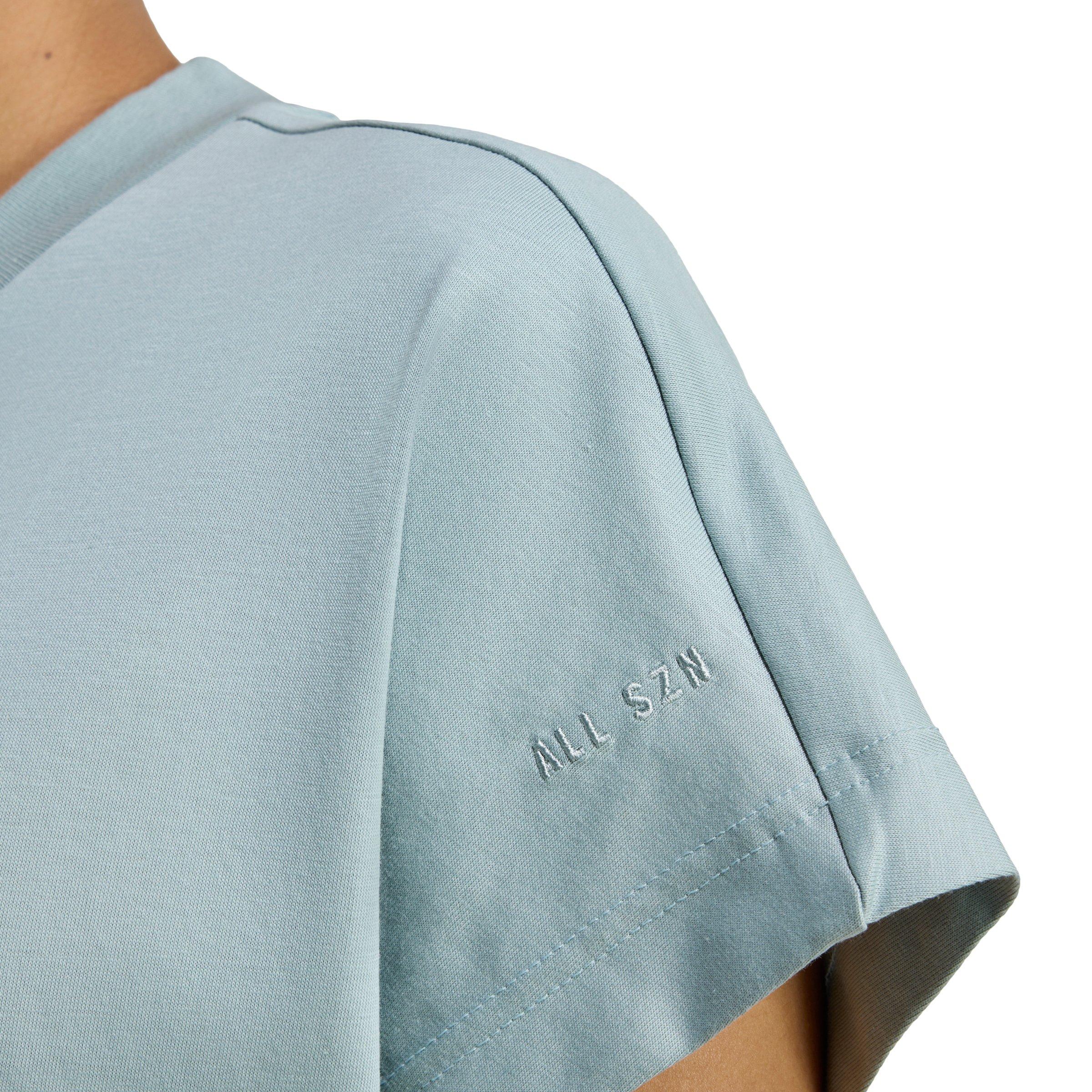 adidas Women's ALL SZN T-Shirt - Sage Green - SAGE GREEN Thumbnail View 4