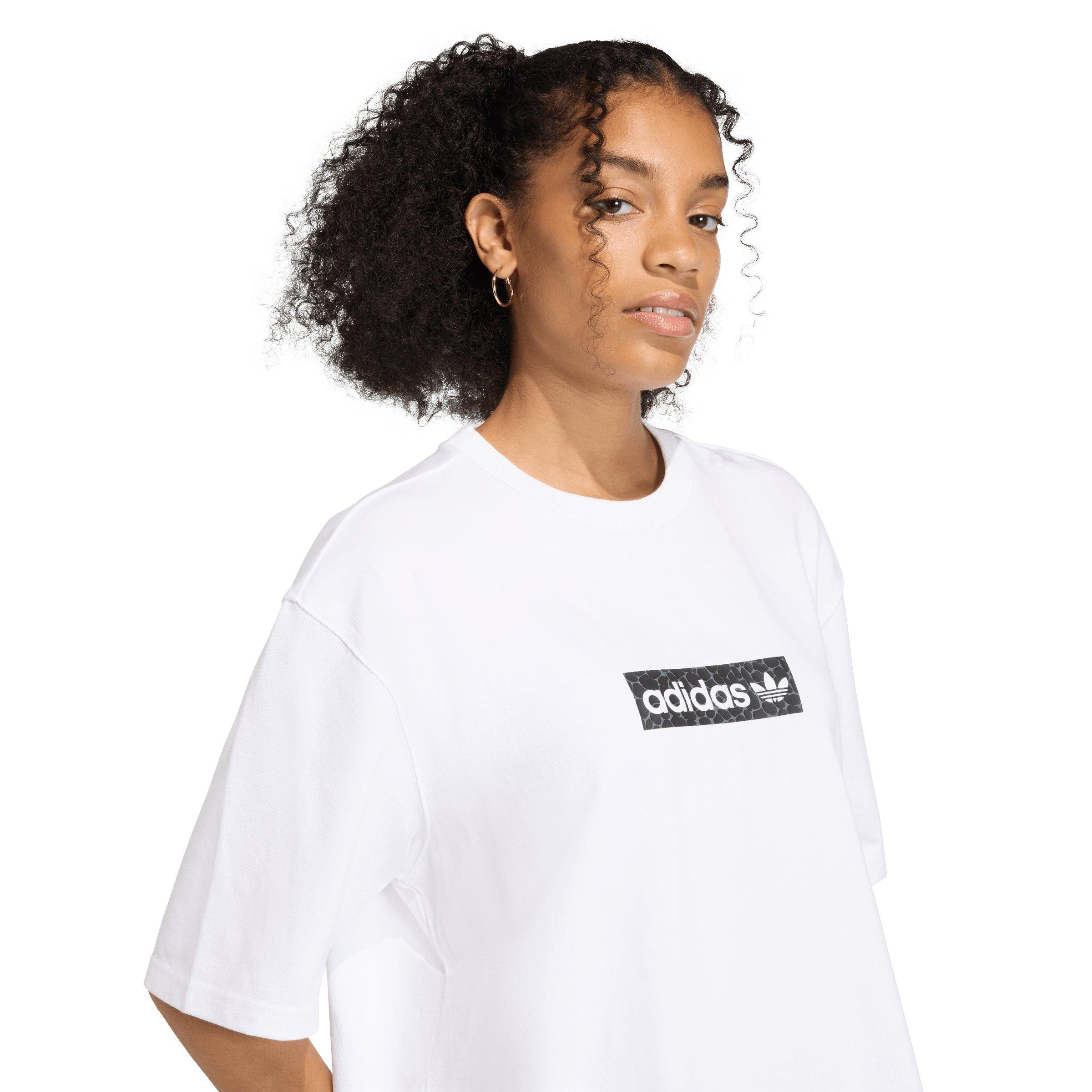 adidas Originals Women's AOP T-Shirt - White - WHITE Thumbnail View 3