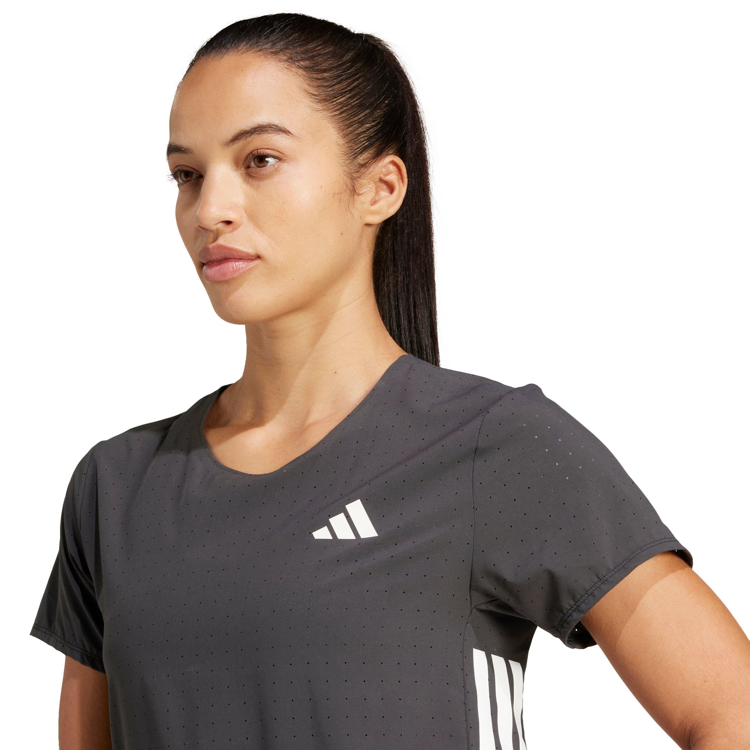 adidas Women's Adizero Running Tee - Black - BLACK Thumbnail View 3