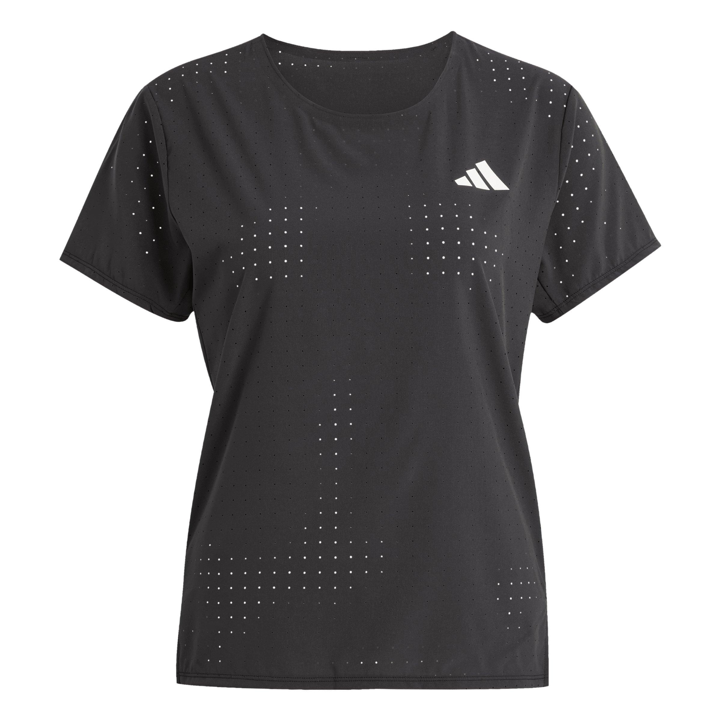 adidas Women's Adizero Running Tee - Black - BLACK Thumbnail View 6