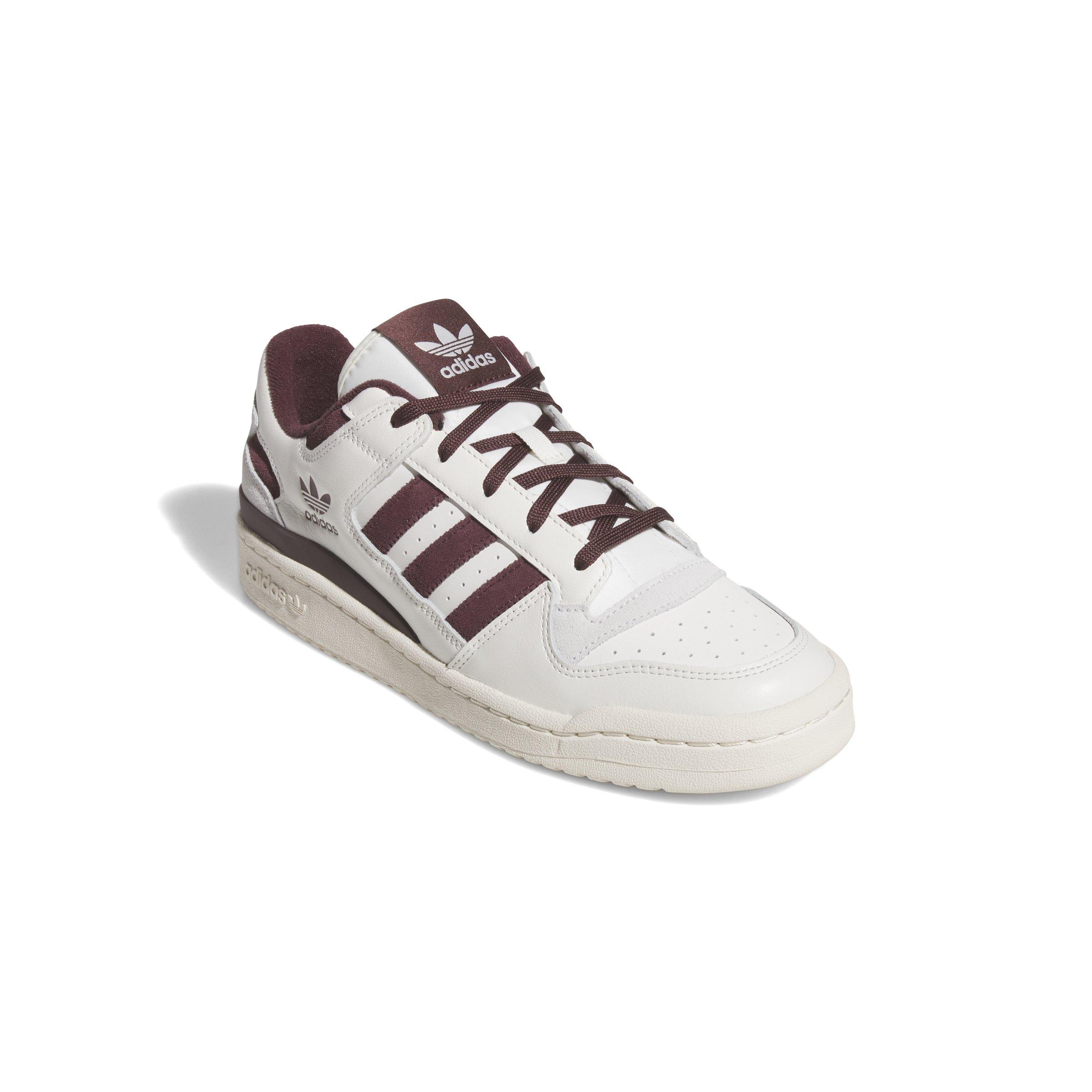 adidas Forum Low CL "Cloud White/Aurora Ruby/Wonder White" Men's Shoe - WHITE/RUBY/WHITE Thumbnail View 3