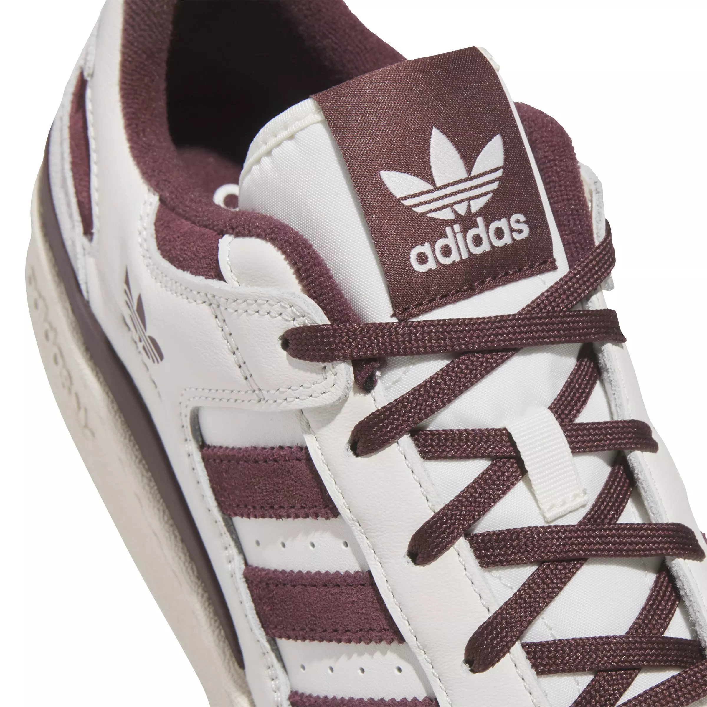 adidas Forum Low CL "Cloud White/Aurora Ruby/Wonder White" Men's Shoe - WHITE/RUBY/WHITE