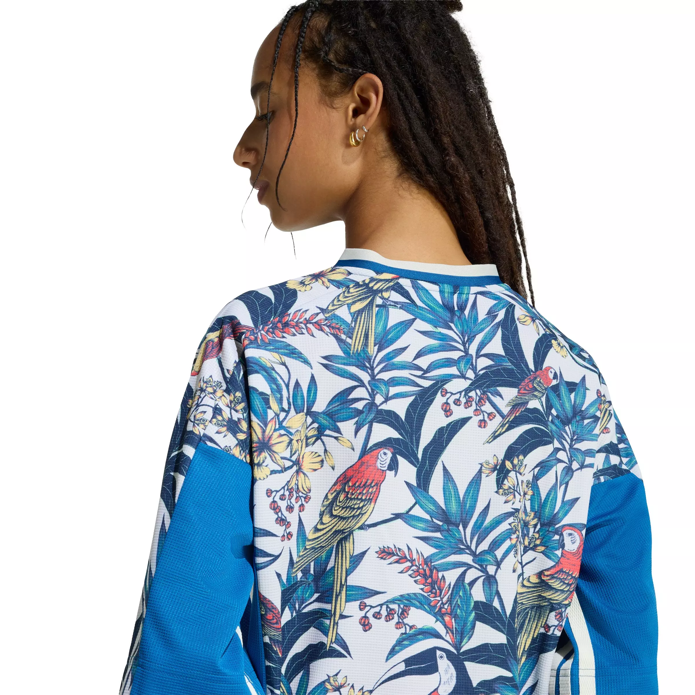 adidas Women's x Farm Rio Premium T-Shirt - Blue/Talc - BLUE/TALC