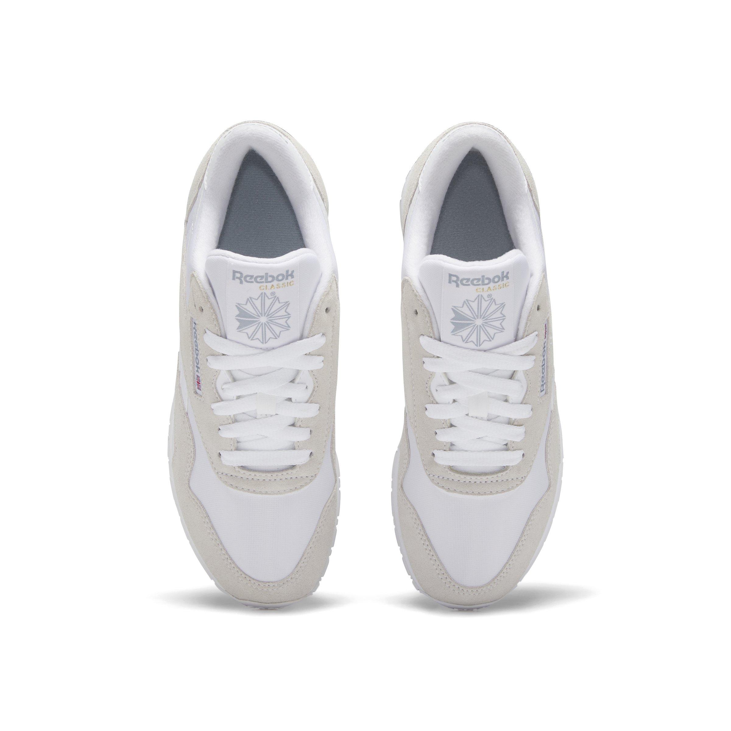 Reebok classic nylon white & grey trainers on sale