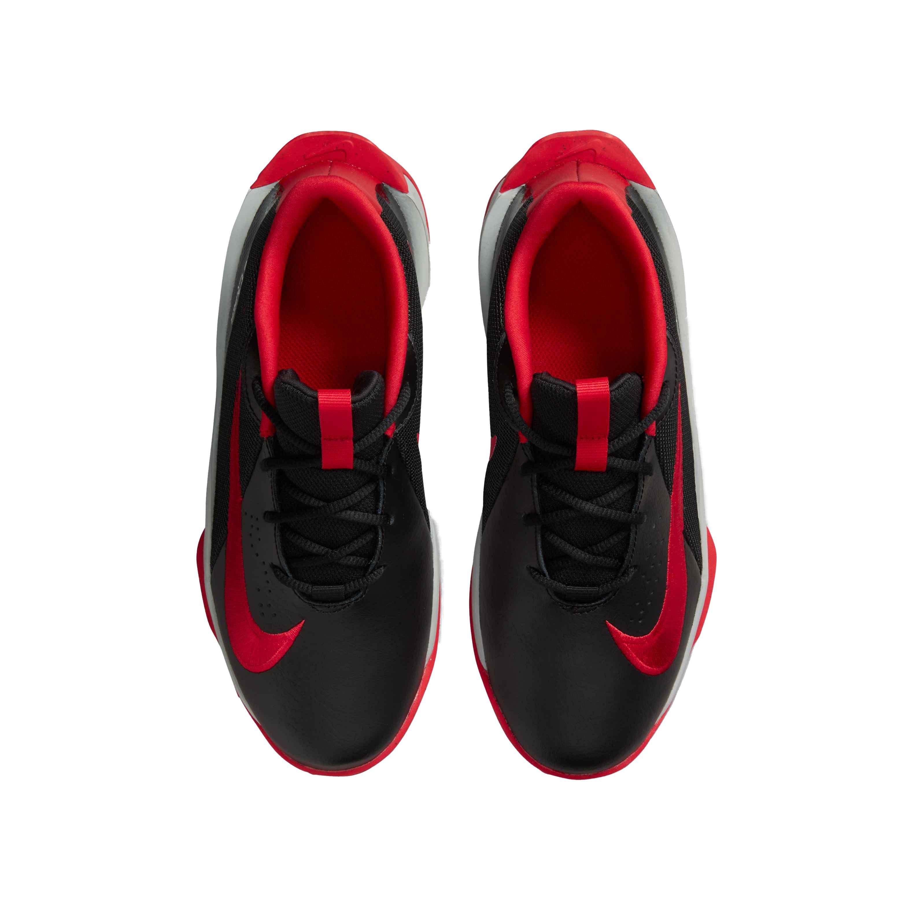 Nike Team Hustle Quick 3 "Black/University Red/Light Smoke Grey" Grade School Boys' Basketball Shoe - BLACK Thumbnail View 4