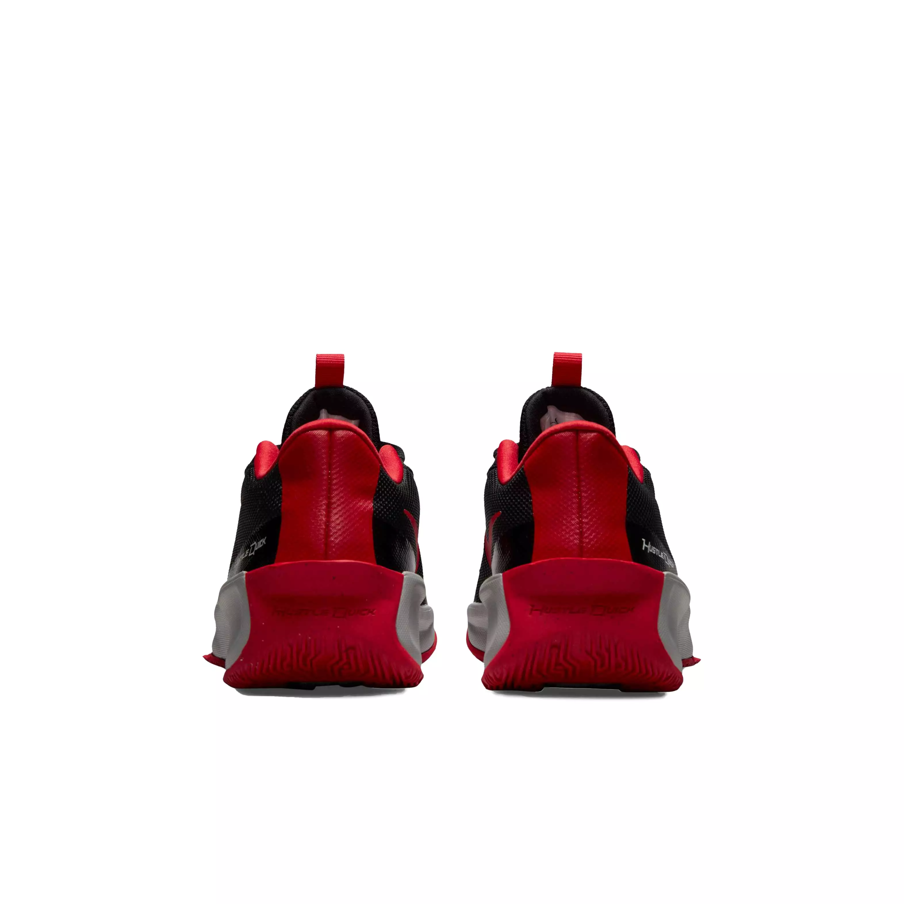 Nike Team Hustle Quick 3 "Black/University Red/Light Smoke Grey" Grade School Boys' Basketball Shoe - BLACK