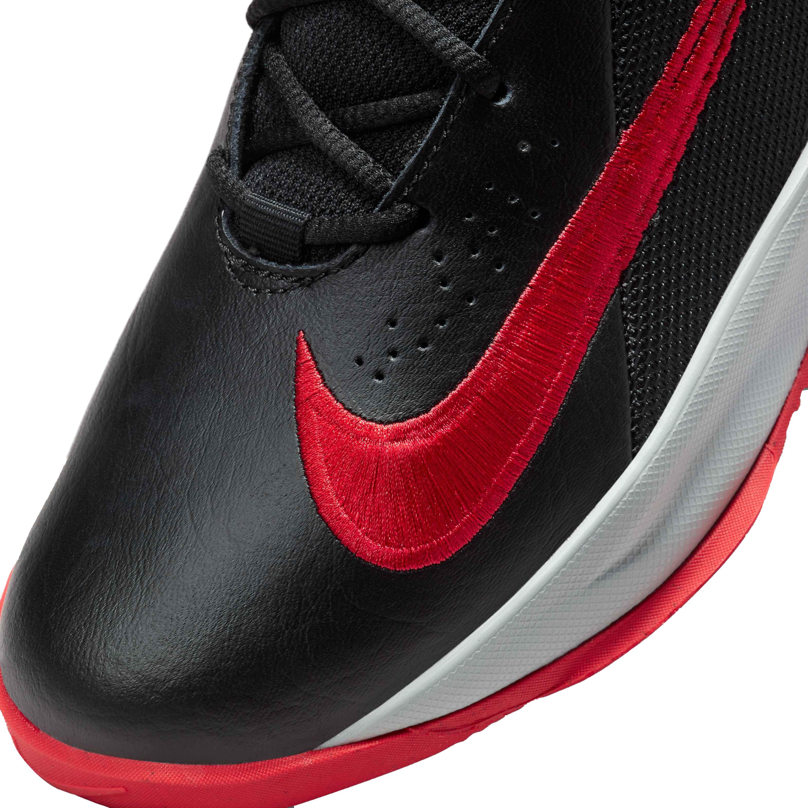 Nike Team Hustle Quick 3 "Black/University Red/Light Smoke Grey" Grade School Boys' Basketball Shoe - BLACK Thumbnail View 7