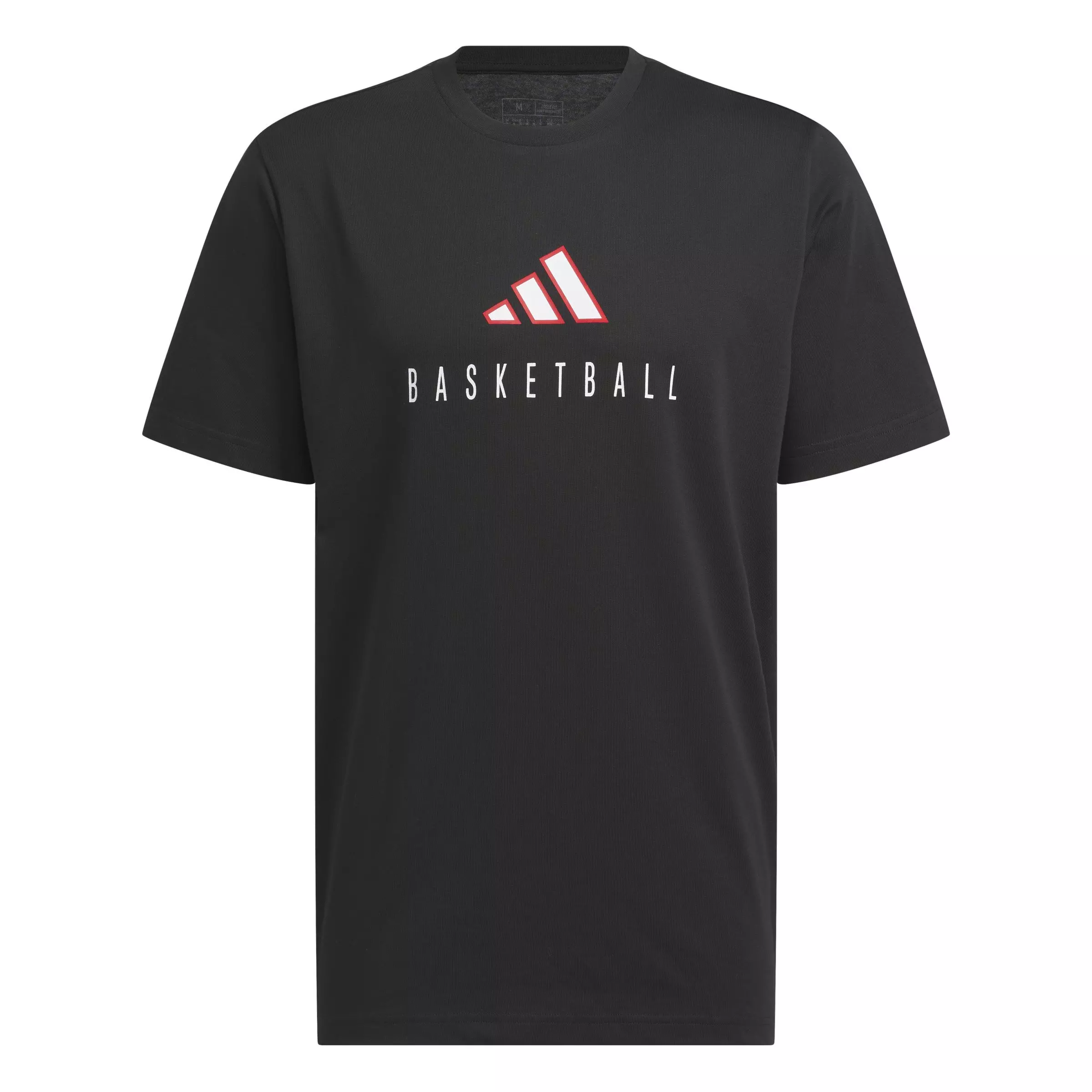 adidas Men's Worldwide Hoops Logo Performance Graphic Basketball T-Shirt -Black - BLACK