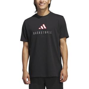 adidas Men's Worldwide Hoops Logo Performance Graphic Basketball T-Shirt -Black