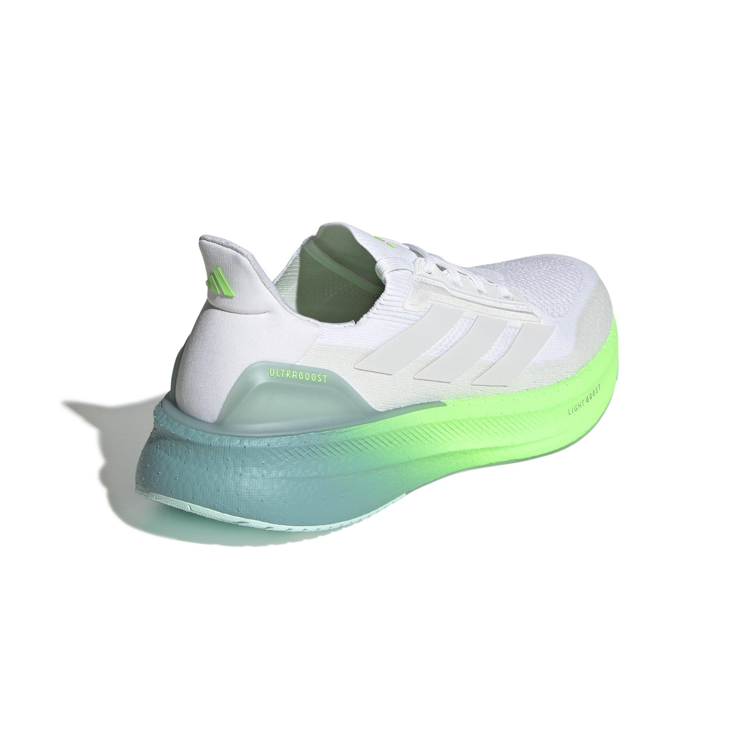 adidas Ultraboost 5x "Ftwr White/Dash Grey/Lime Burst" Men's Running Shoe - WHITE/GREY/LIME Thumbnail View 4