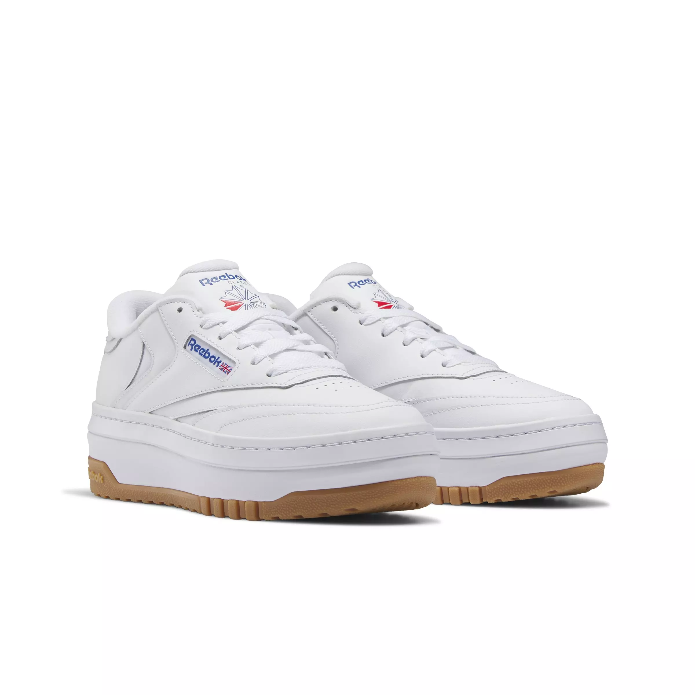 Reebok Club C Extra "Ftwr White/Blue/Gum" Women's Shoe - WHITE