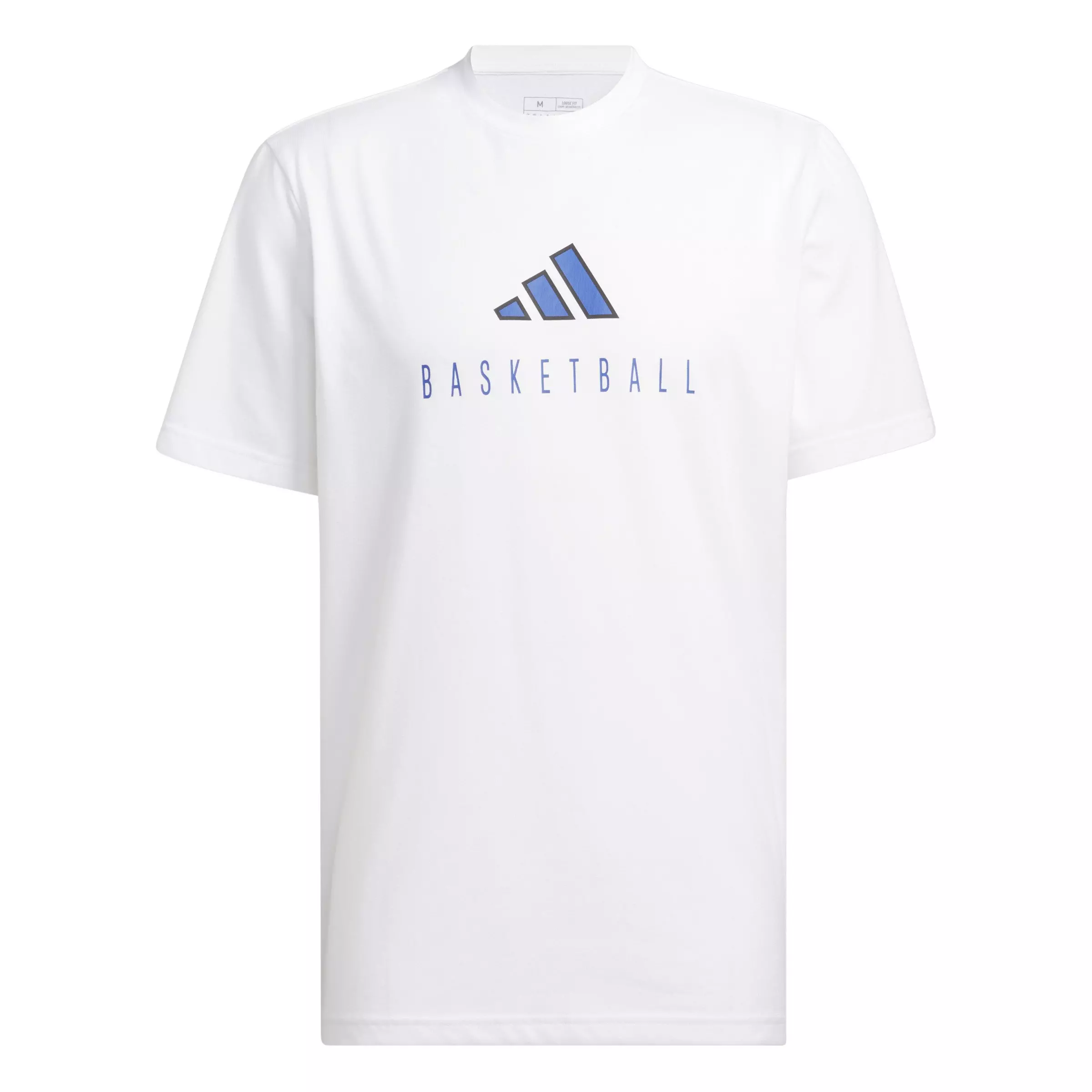 adidas Men's Worldwide Hoops Logo Performance Graphic Basketball T-Shirt -White - WHITE