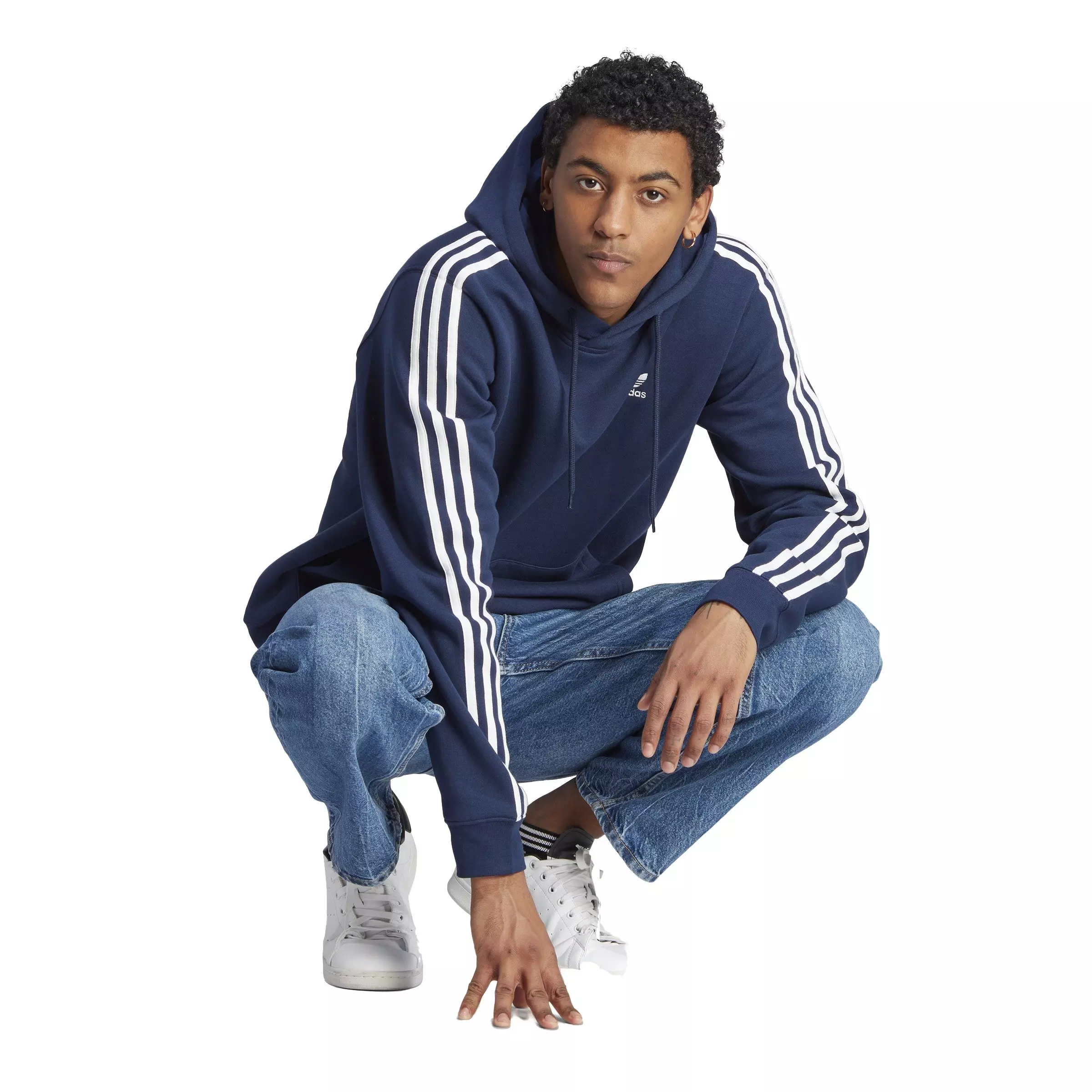adidas Originals Men's adicolor Classics 3-Stripes Hoodie -Blue - BLUE