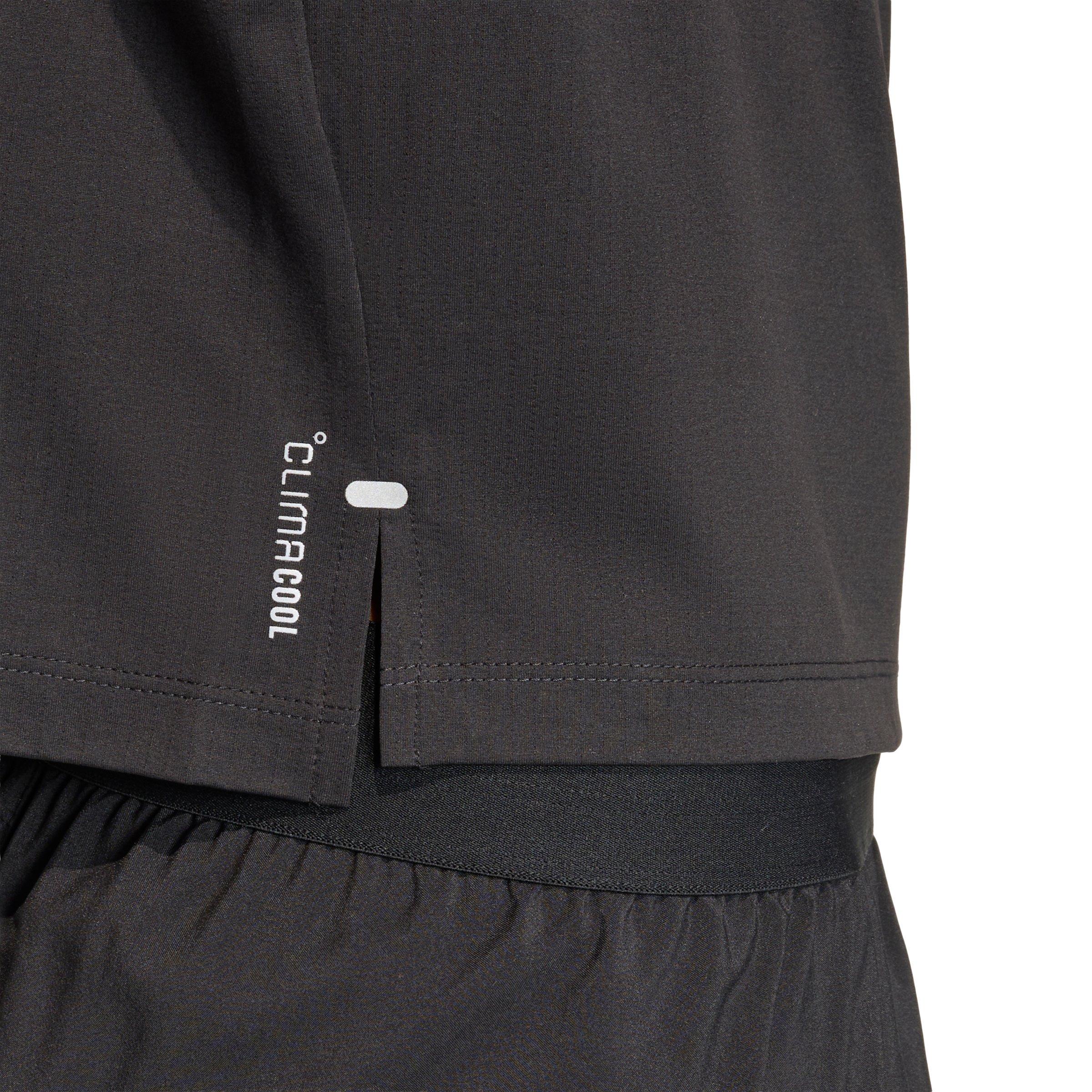 adidas Women's ADI365 Running Climacool Iconic T-Shirt - Black - BLACK Thumbnail View 4