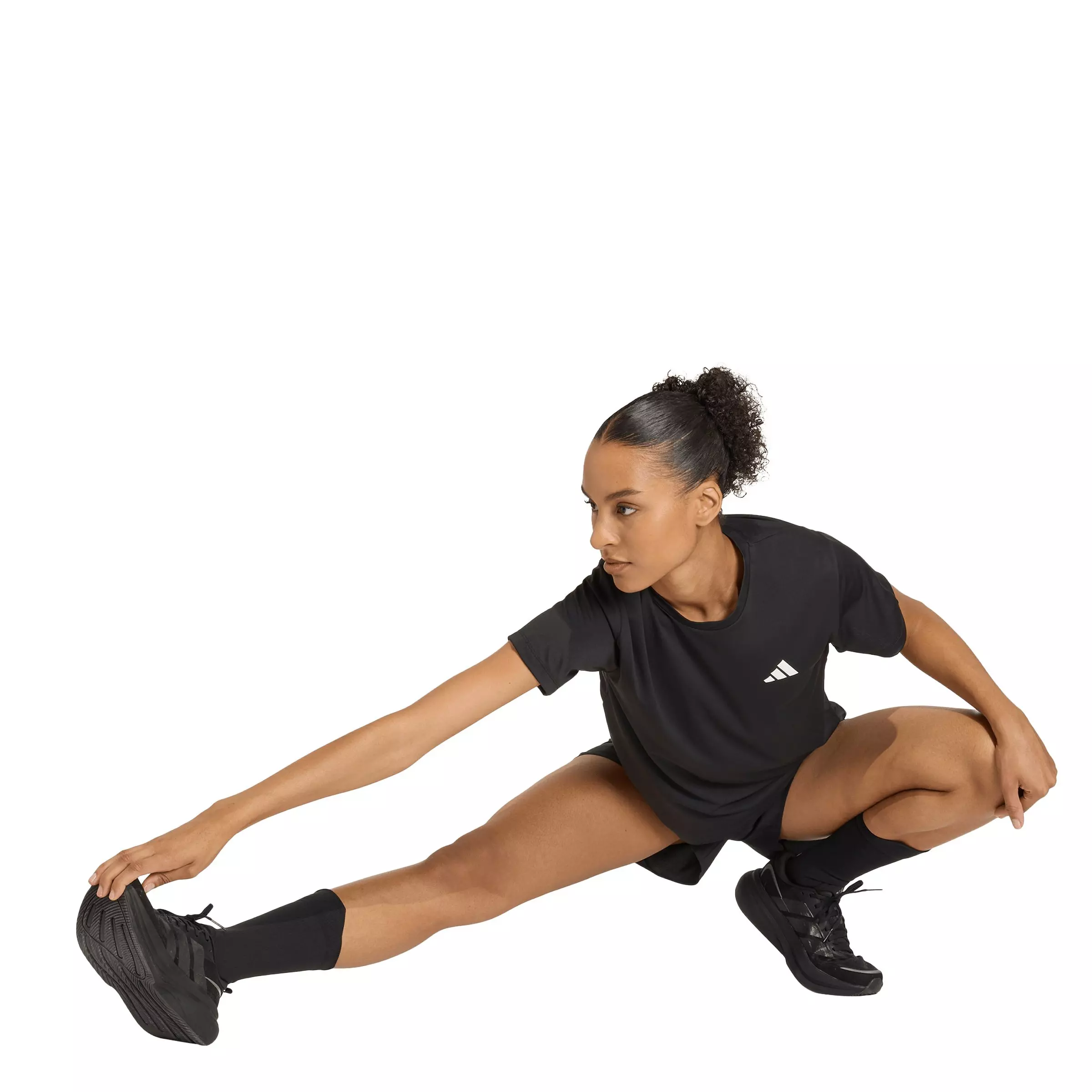 adidas Women's ADI365 Running Climacool Iconic T-Shirt - Black - BLACK