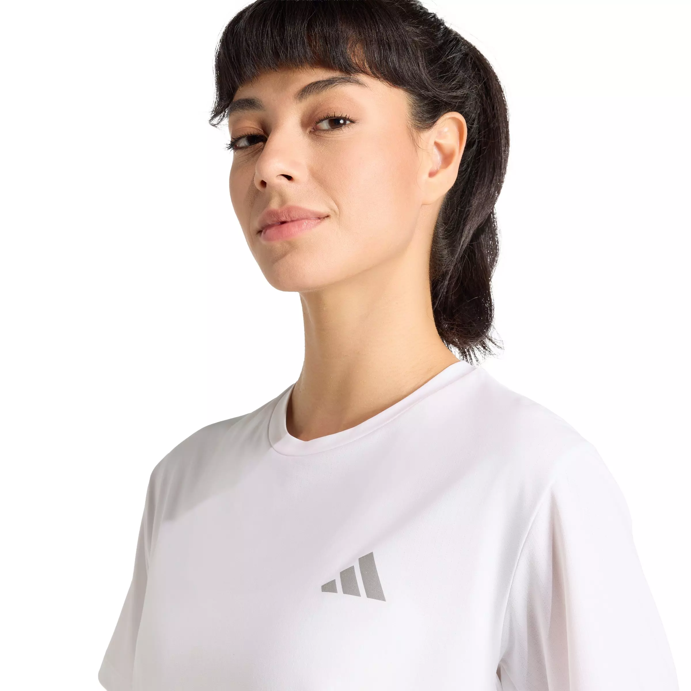 adidas Women's ADI365 Running Climacool Iconic T-Shirt - White - WHITE