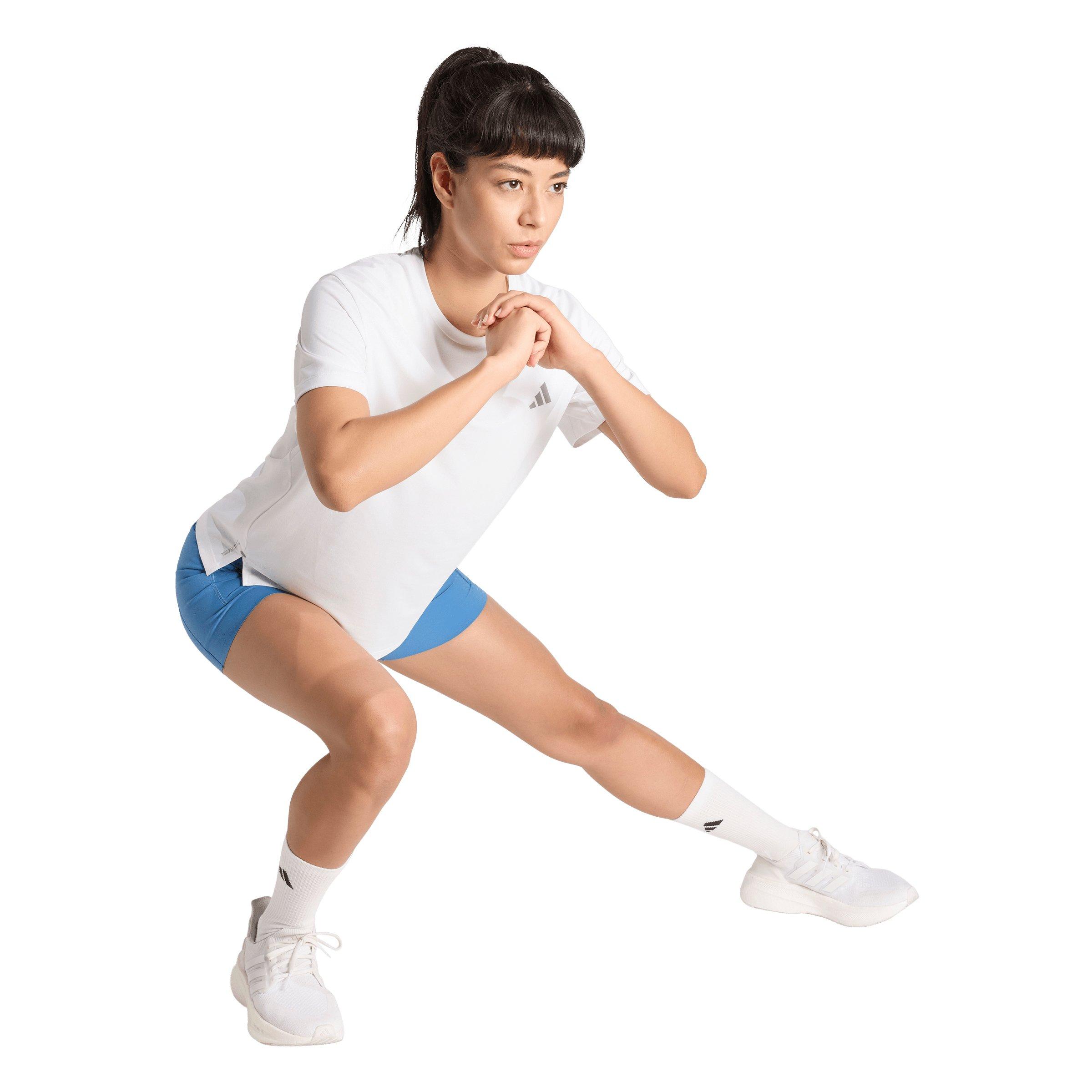 adidas Women's ADI365 Running Climacool Iconic T-Shirt - White - WHITE Thumbnail View 5