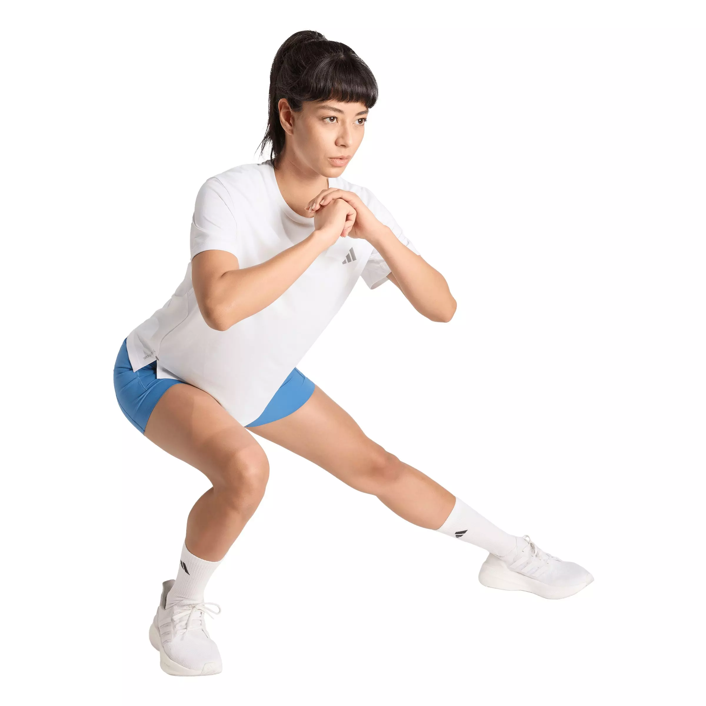 adidas Women's ADI365 Running Climacool Iconic T-Shirt - White - WHITE