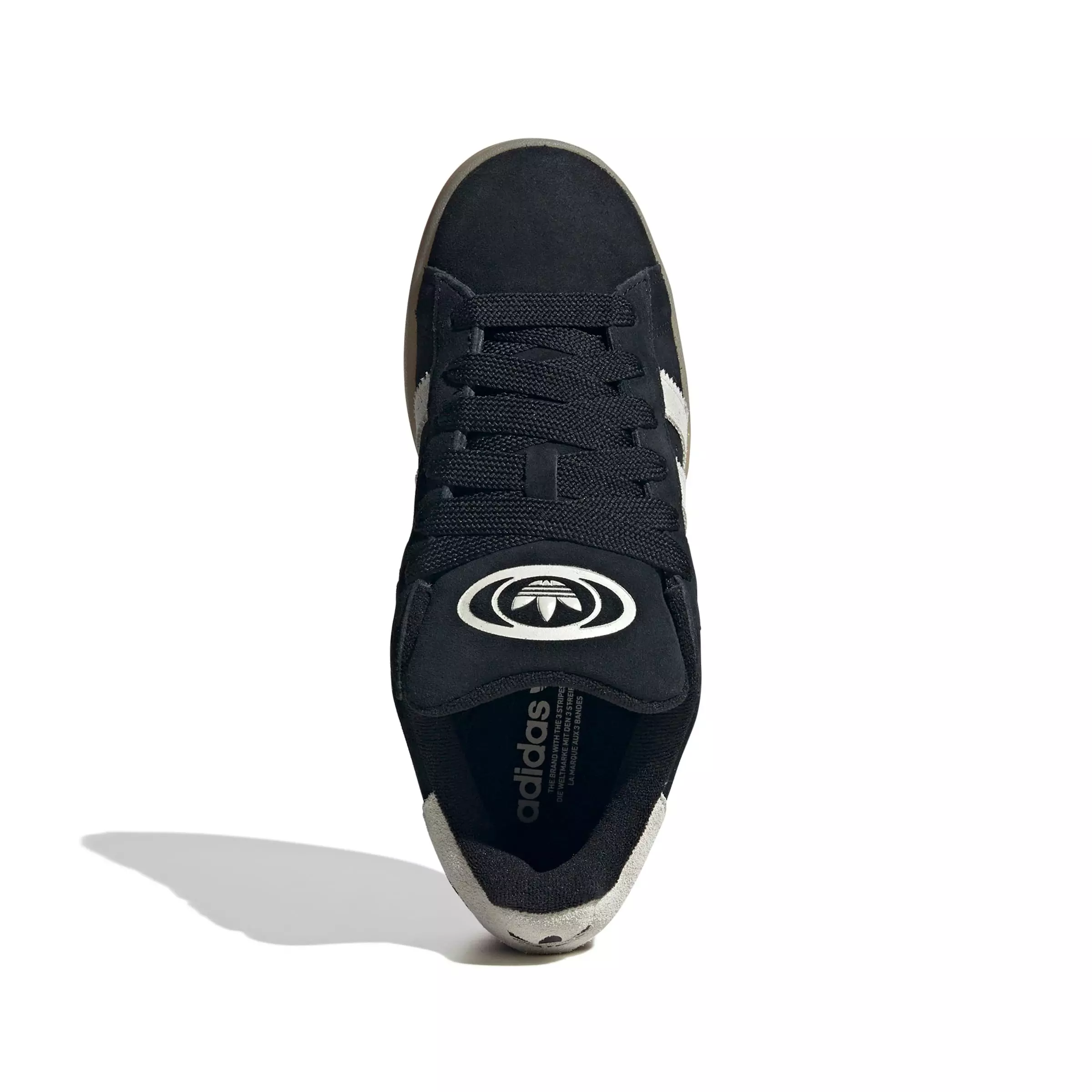 adidas Originals Campus 00s "Core Black/Cream White/Gum 3" Men's Shoe - BLACK/WHITE/GUM