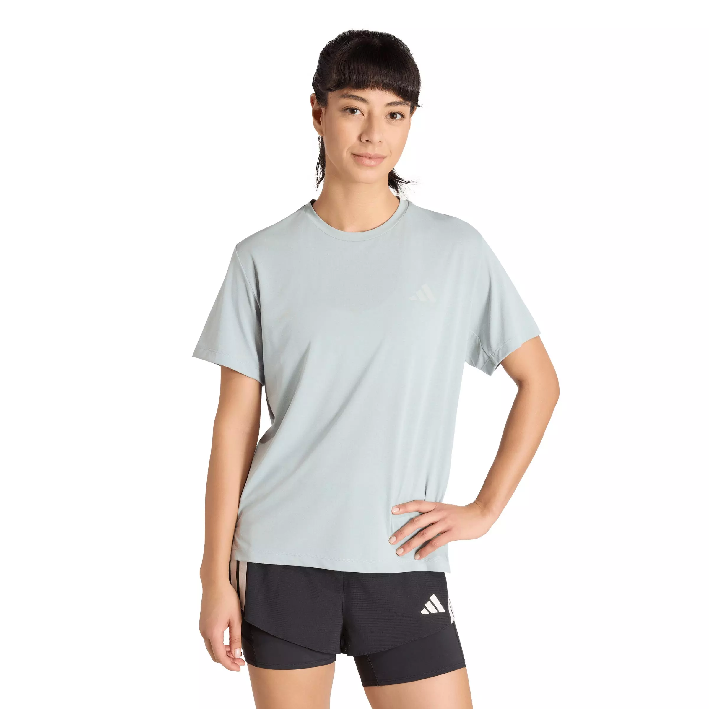 adidas Women's ADI365 Running Climacool Iconic T-Shirt - Sage Green - SAGE GREEN
