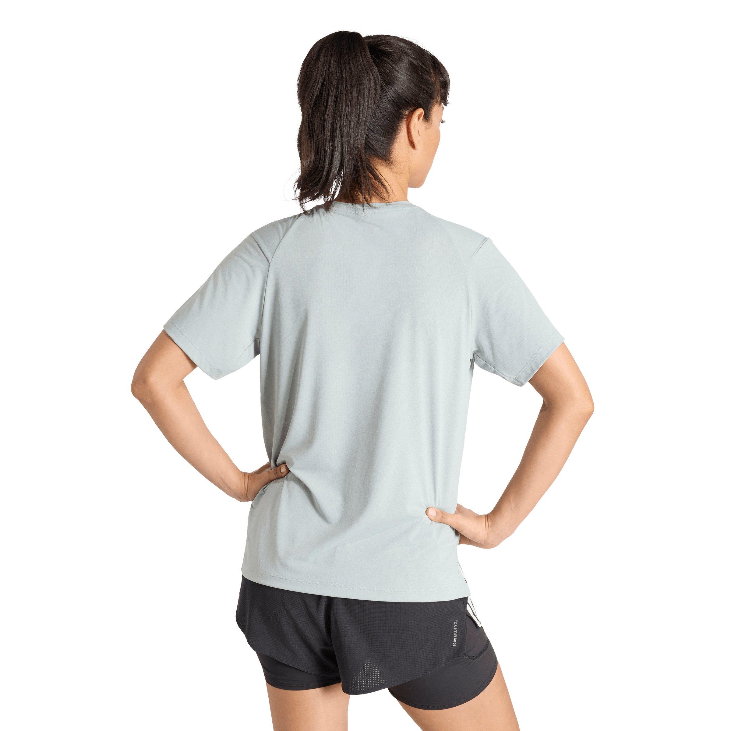 adidas Women's ADI365 Running Climacool Iconic T-Shirt - Sage Green - SAGE GREEN Thumbnail View 2