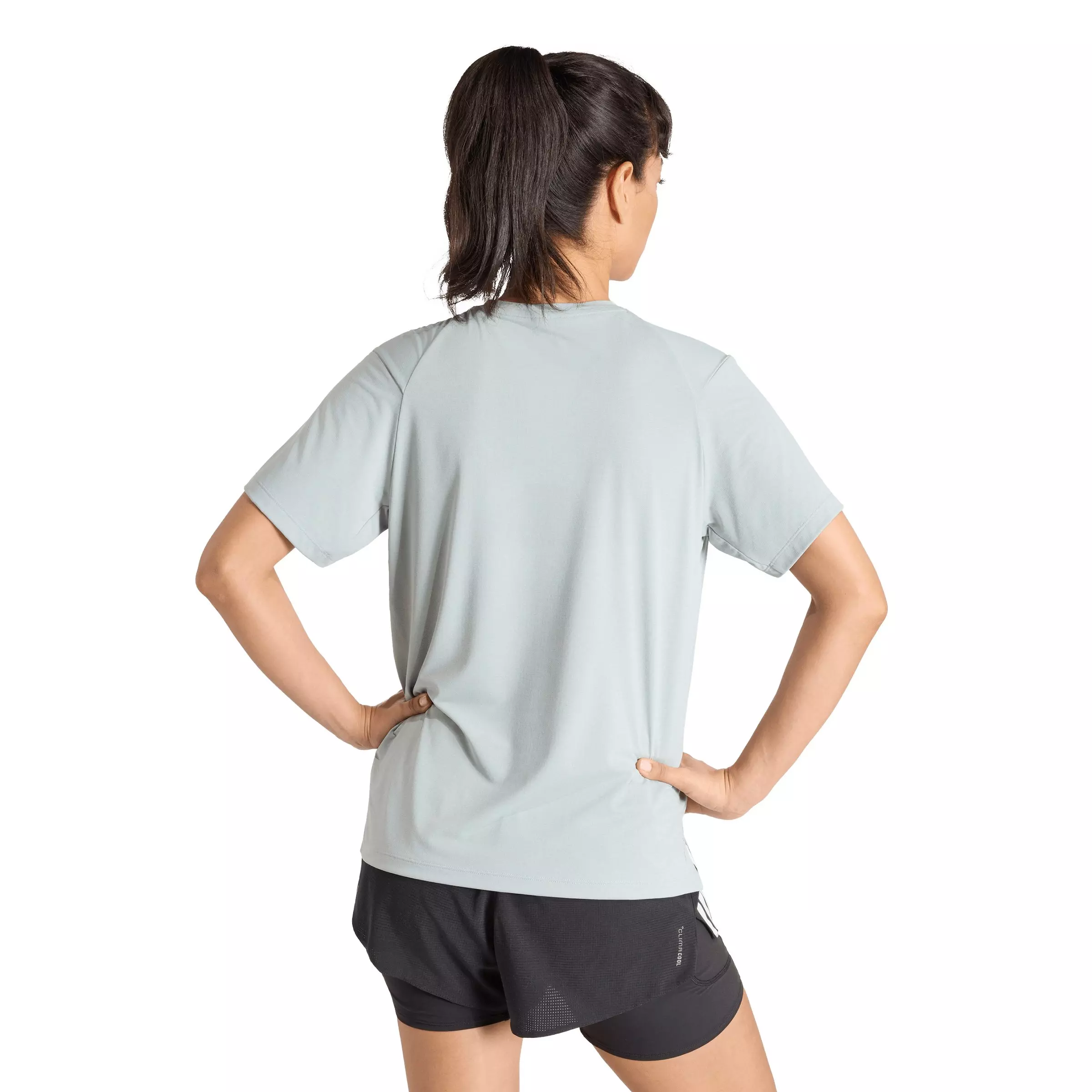 adidas Women's ADI365 Running Climacool Iconic T-Shirt - Sage Green - SAGE GREEN