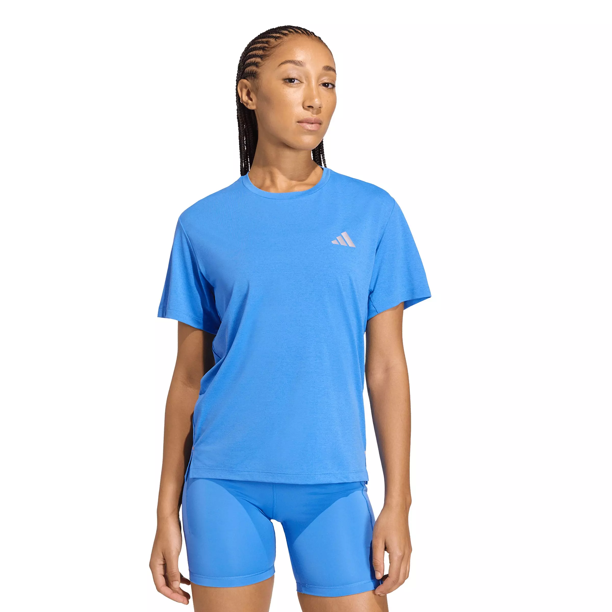 adidas Women's ADI365 Running Climacool Iconic T-Shirt - Blue - BLUE
