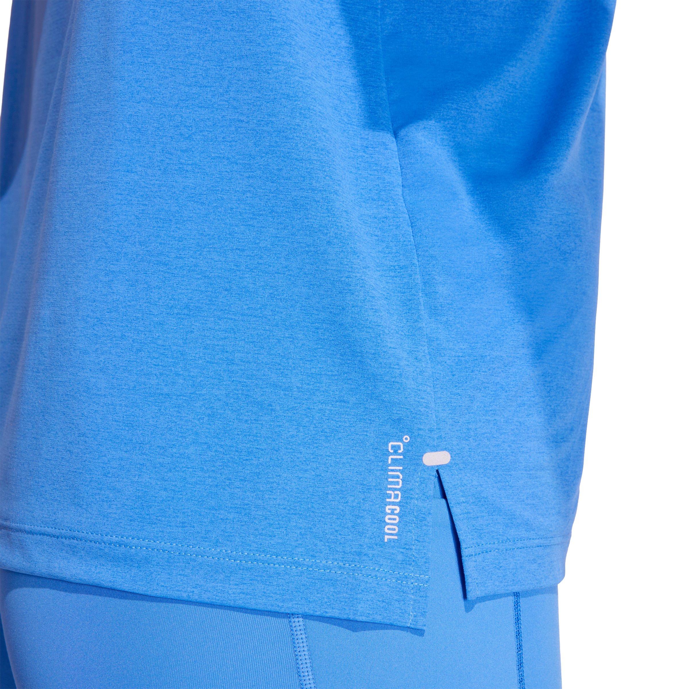 adidas Women's ADI365 Running Climacool Iconic T-Shirt - Blue - BLUE Thumbnail View 4