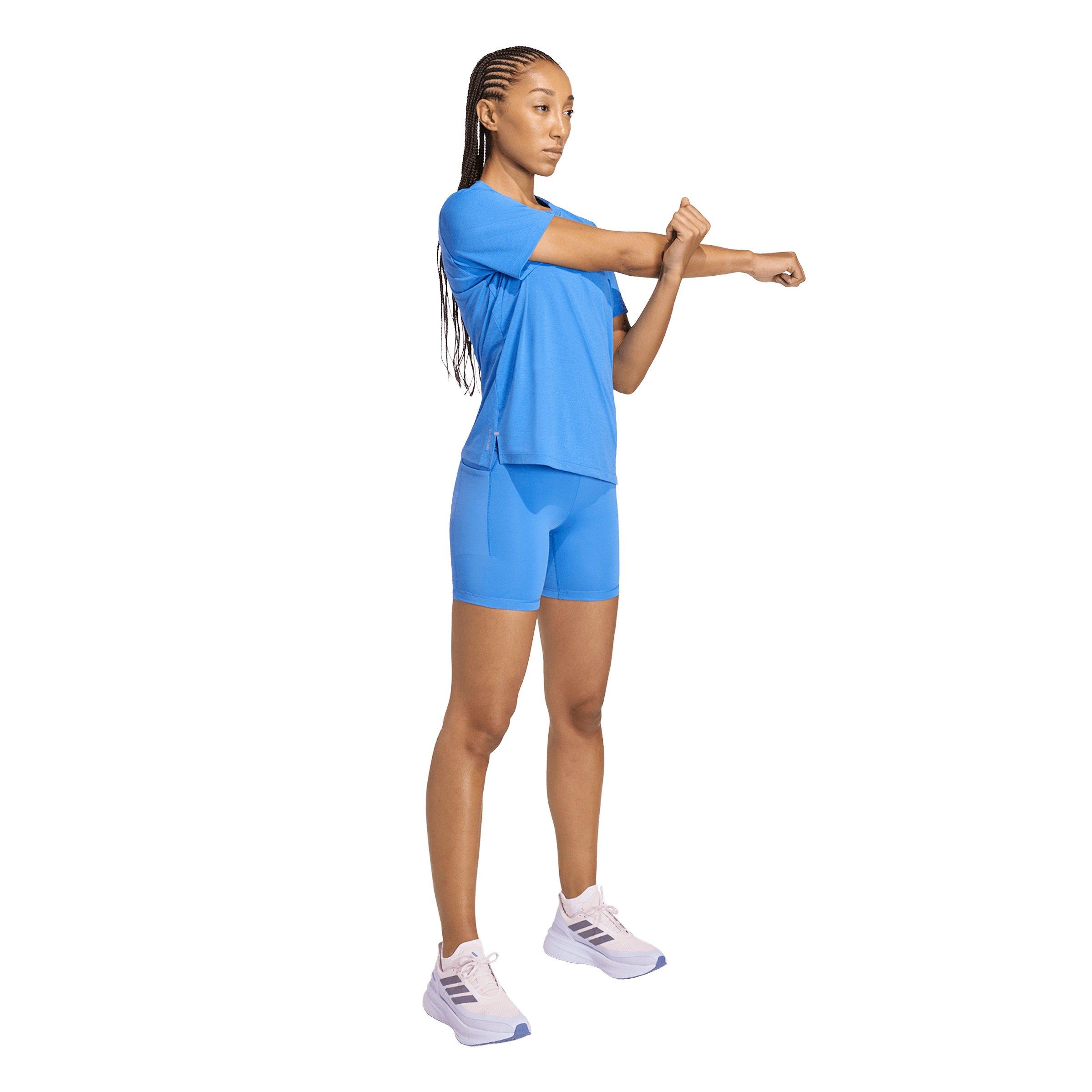 adidas Women's ADI365 Running Climacool Iconic T-Shirt - Blue - BLUE Thumbnail View 5