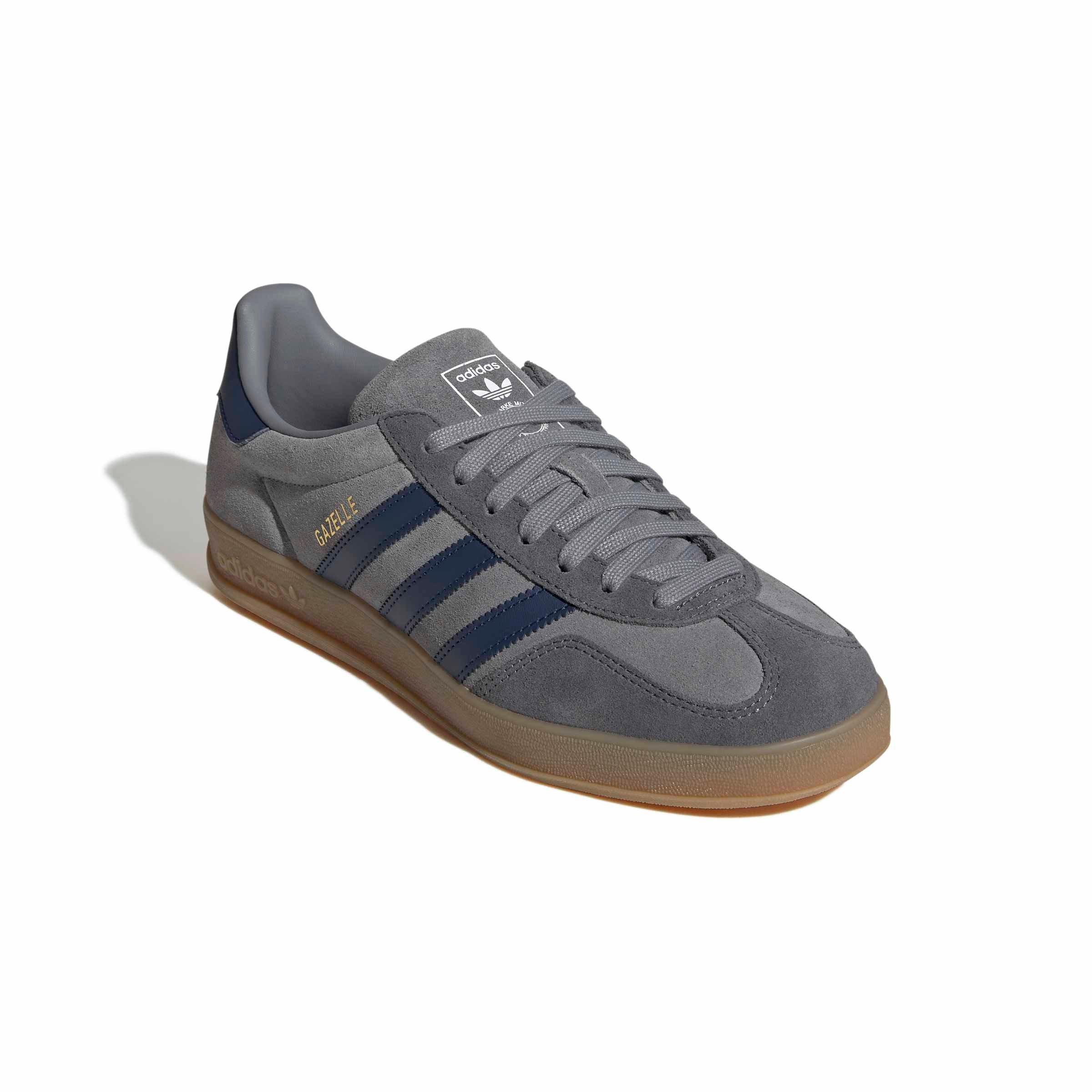 adidas Originals Gazelle "Grey/Night Indigo/Grey Five" Men's Shoe - GREY/INDIGO/GREY Thumbnail View 3